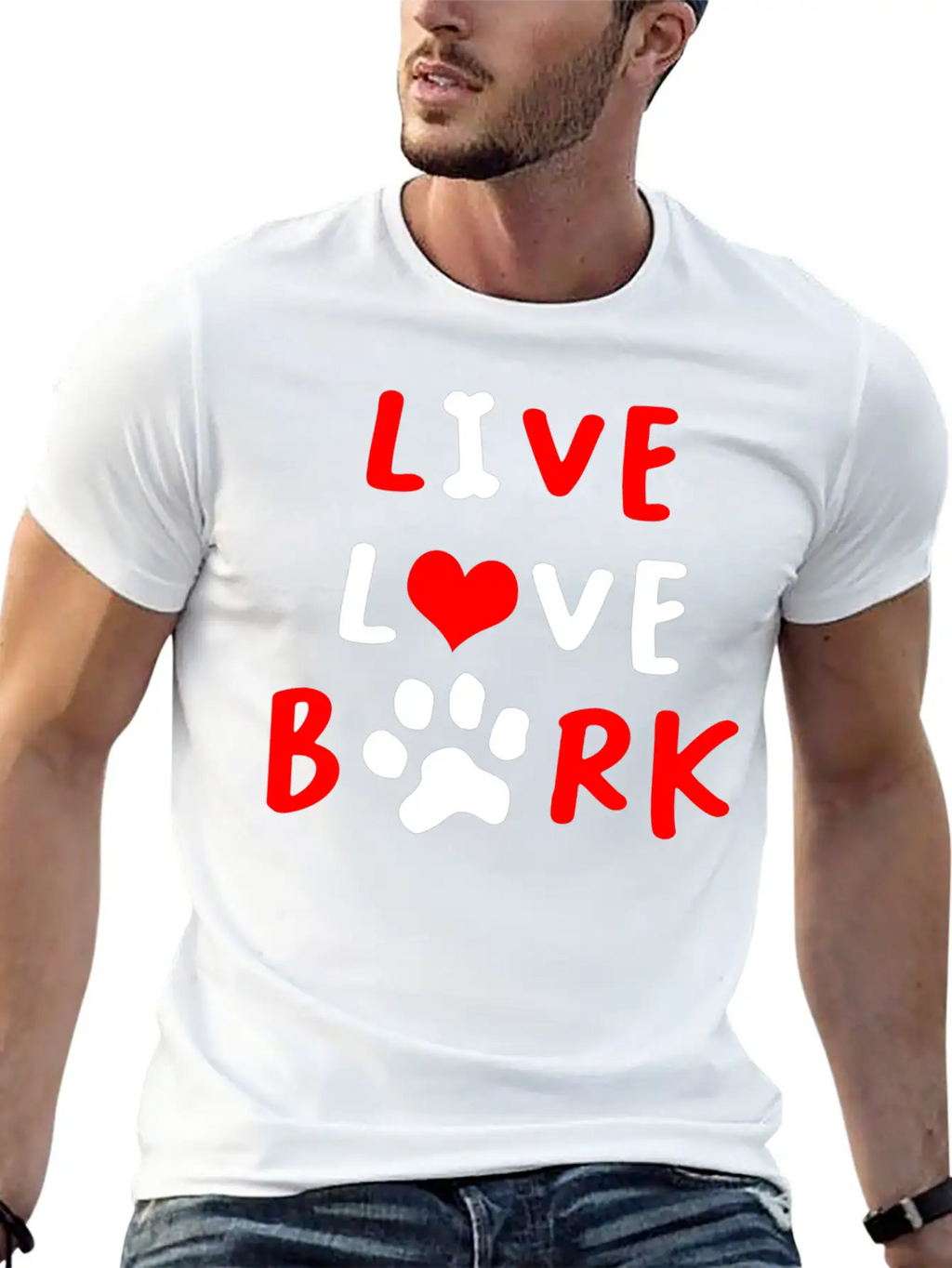 LIVE LOVE BARK Relaxed Everyday Tee – Lightweight And Durable Cotton