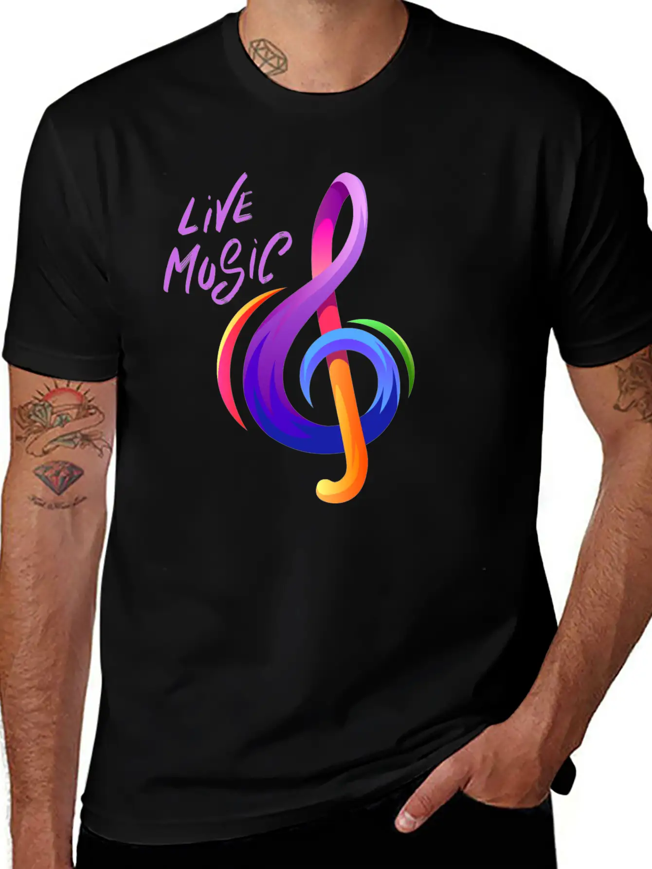 Live Music Music And Arts T Shirt Basic Graphic T-Shirt – Daily Comfort In Soft Cotton