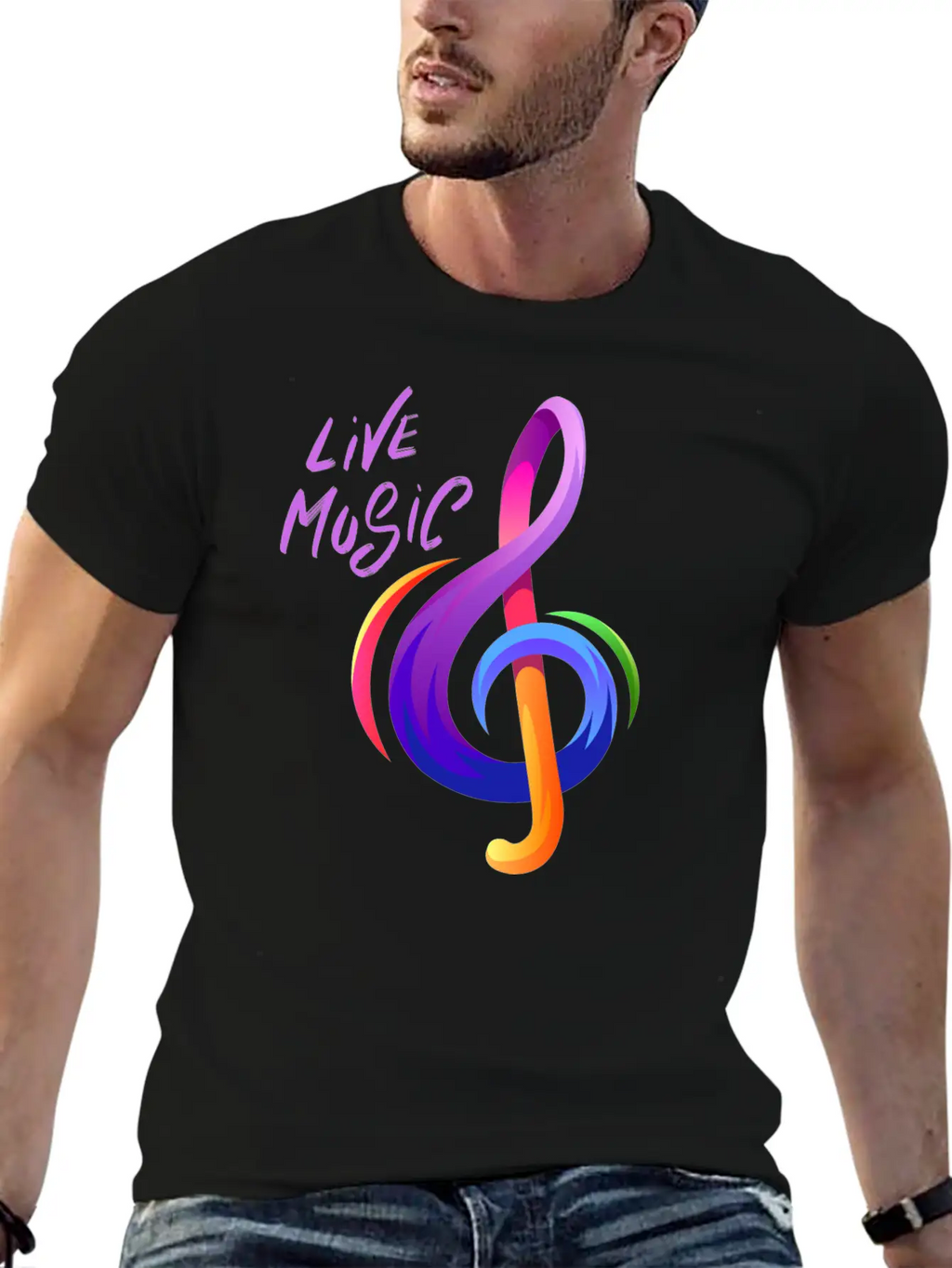 Live Music Music And Arts T Shirt Basic Graphic T-Shirt – Daily Comfort In Soft Cotton