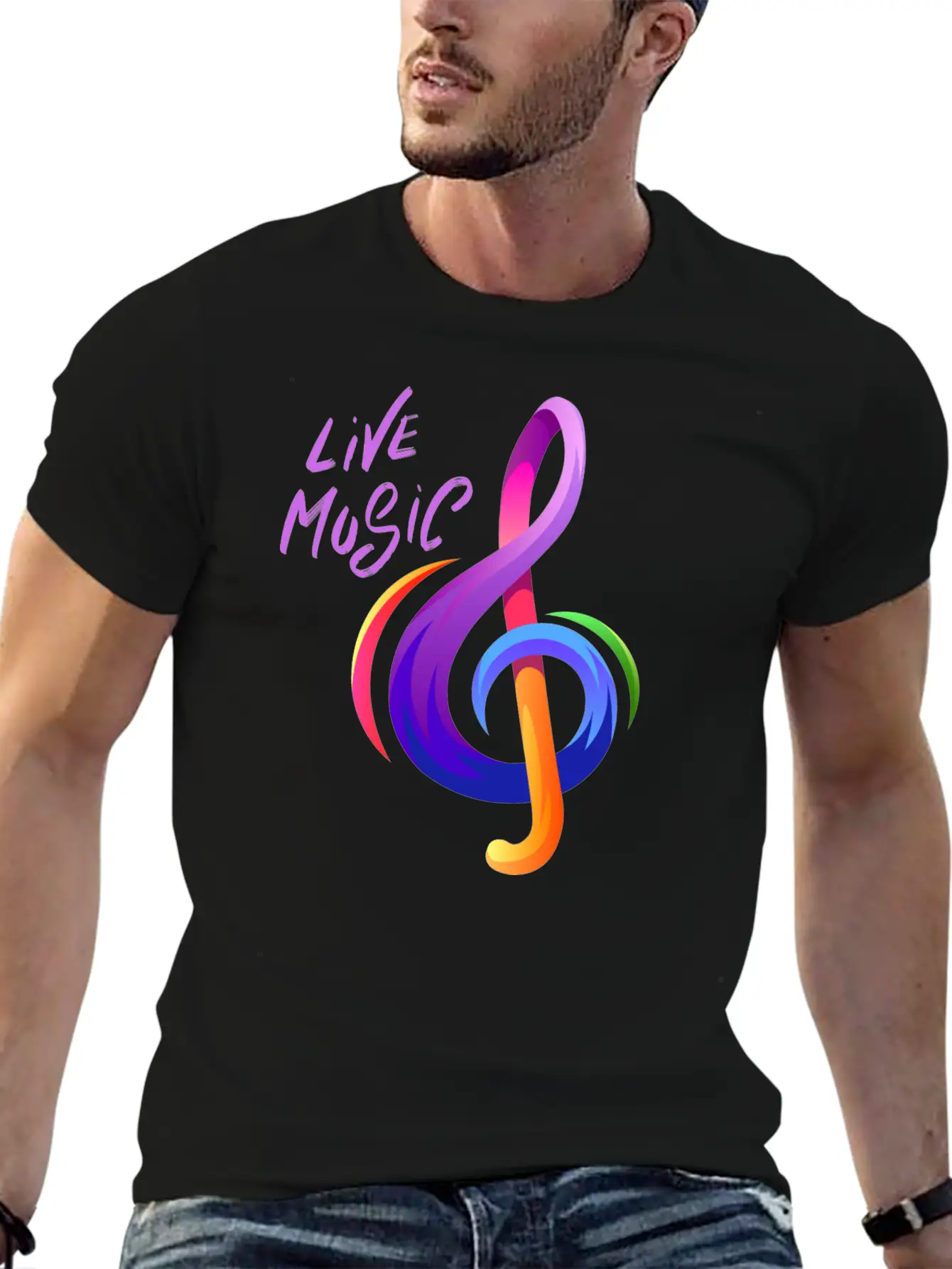 Live Music Music And Arts T Shirt Basic Graphic T-Shirt – Daily Comfort In Soft Cotton