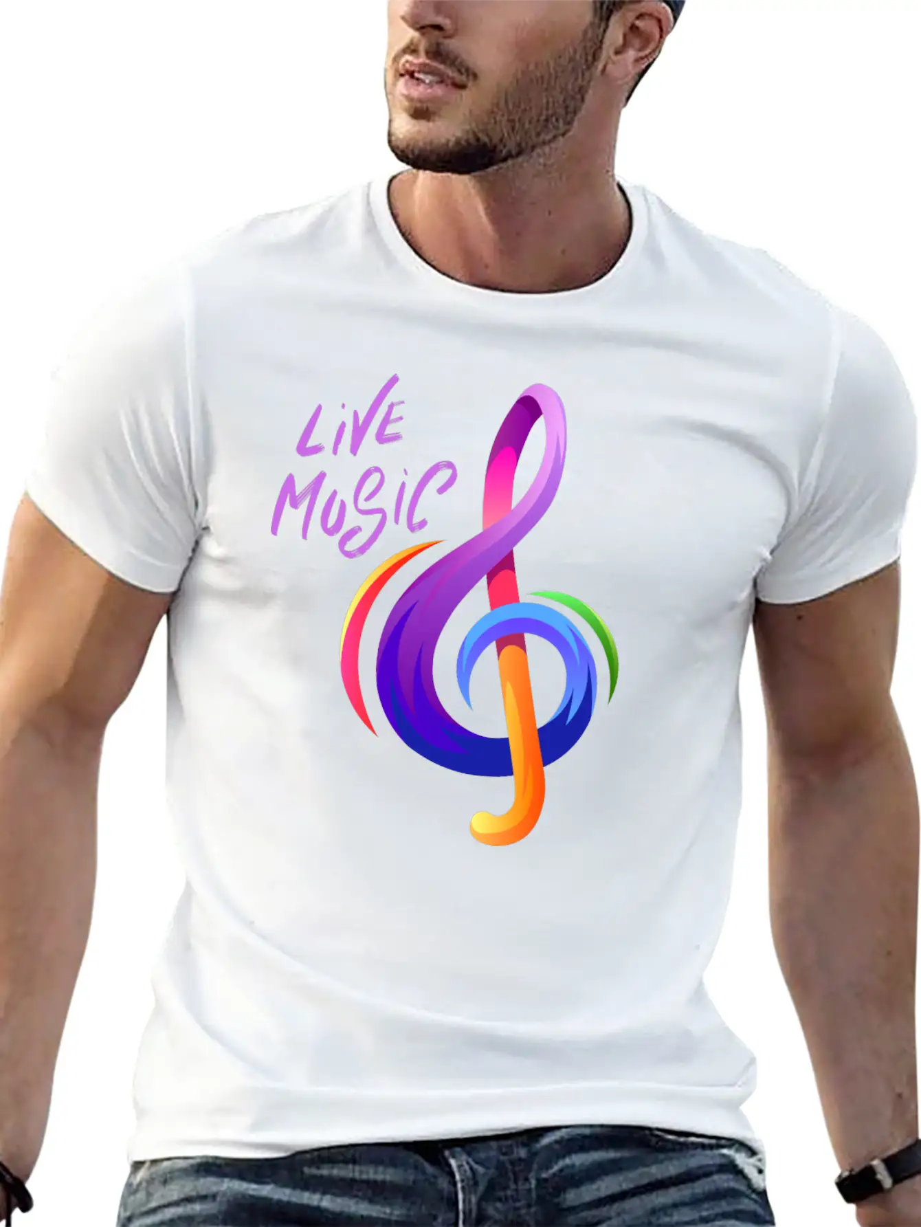 Live Music Music And Arts T Shirt Basic Graphic T-Shirt – Daily Comfort In Soft Cotton