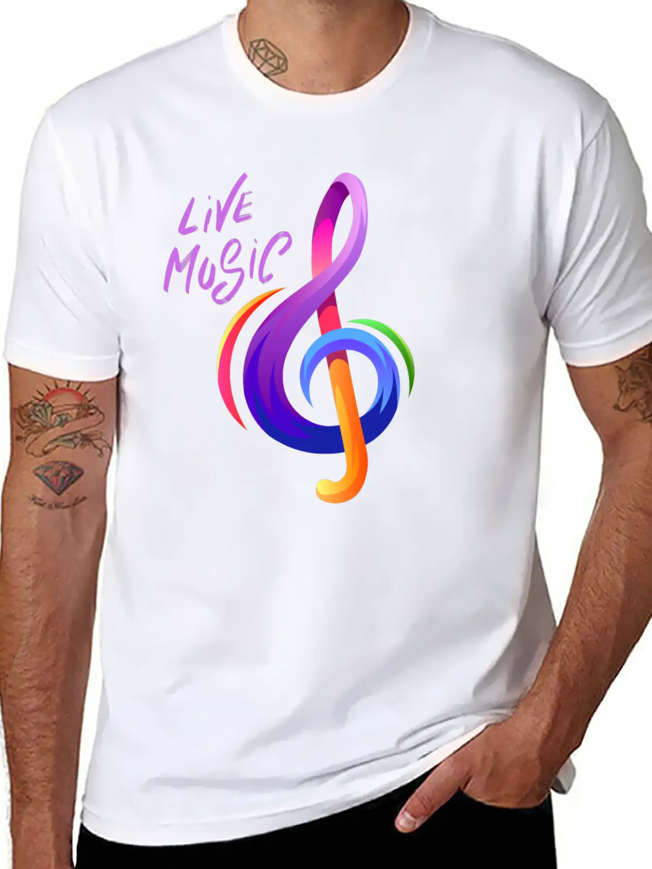 Live Music Music And Arts T Shirt Basic Graphic T-Shirt – Daily Comfort In Soft Cotton