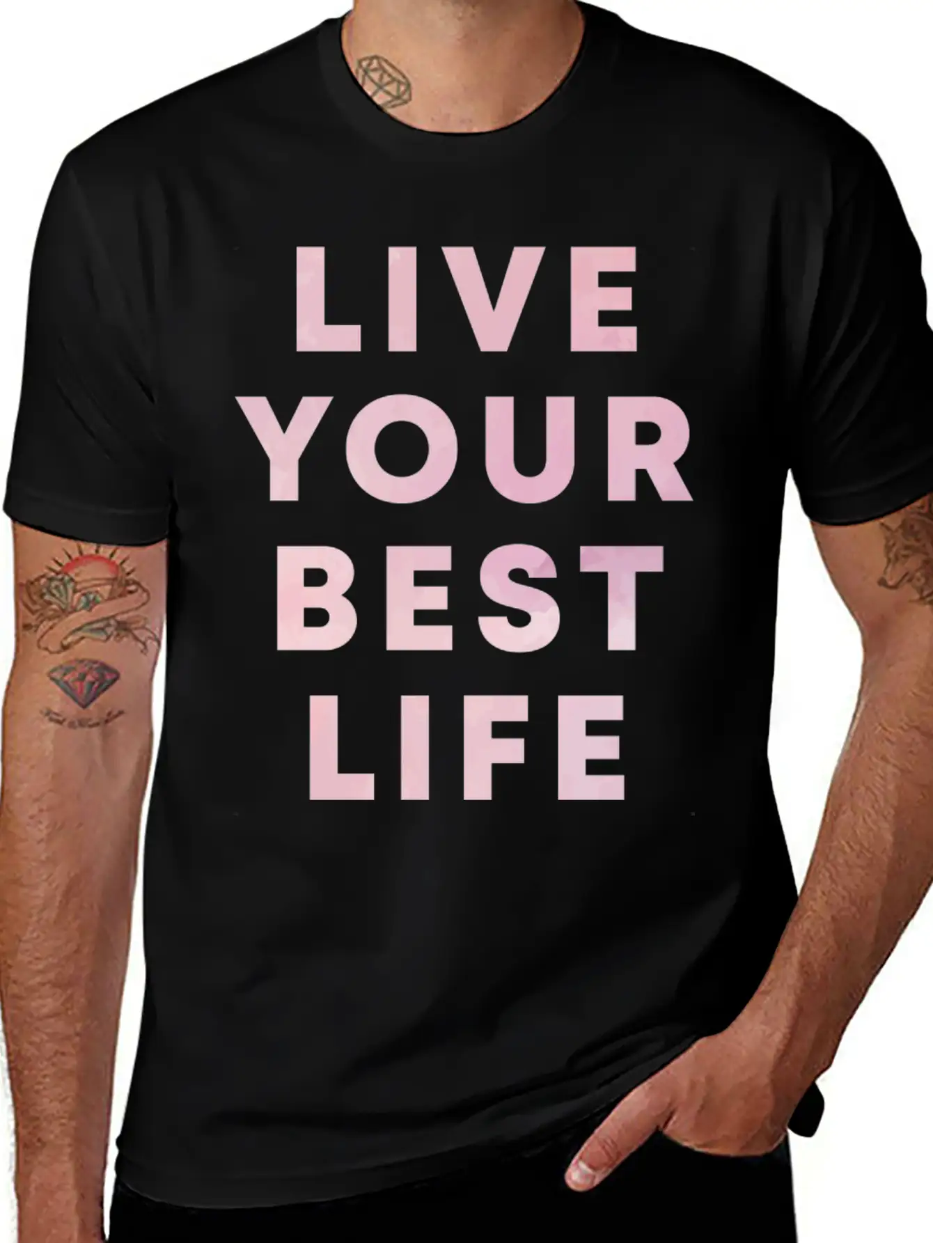 Live Your Best Life Motivation Hustle Positivity Stylish Everyday T-Shirt – Unisex Basic Cotton Tee