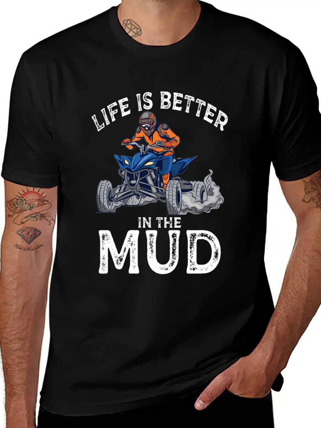 Lives Is Better In The Mud Four Wheeling Quad Classic Cotton Tee – Unisex Comfort For Any Season