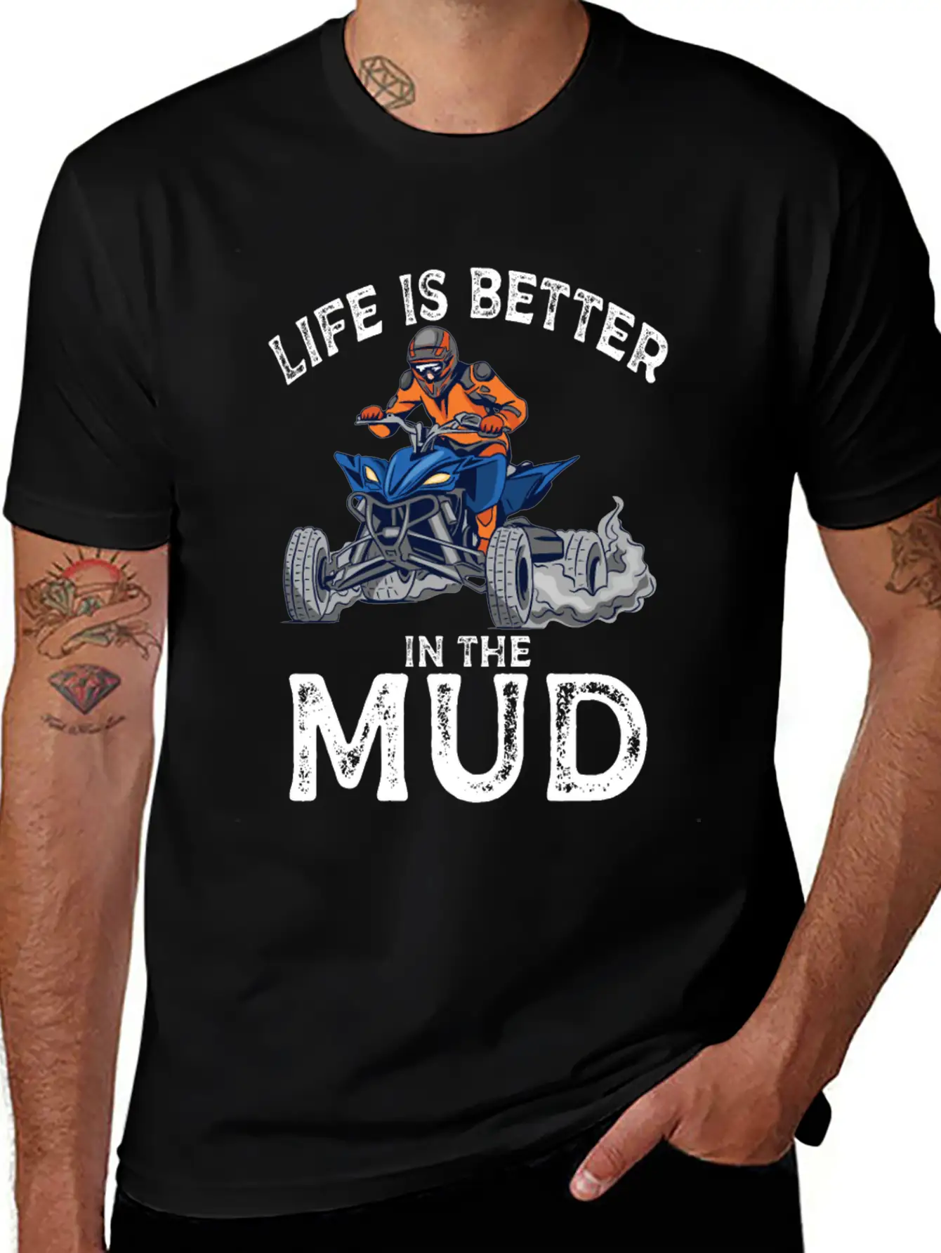 Lives Is Better In The Mud Four Wheeling Quad Classic Cotton Tee – Unisex Comfort For Any Season