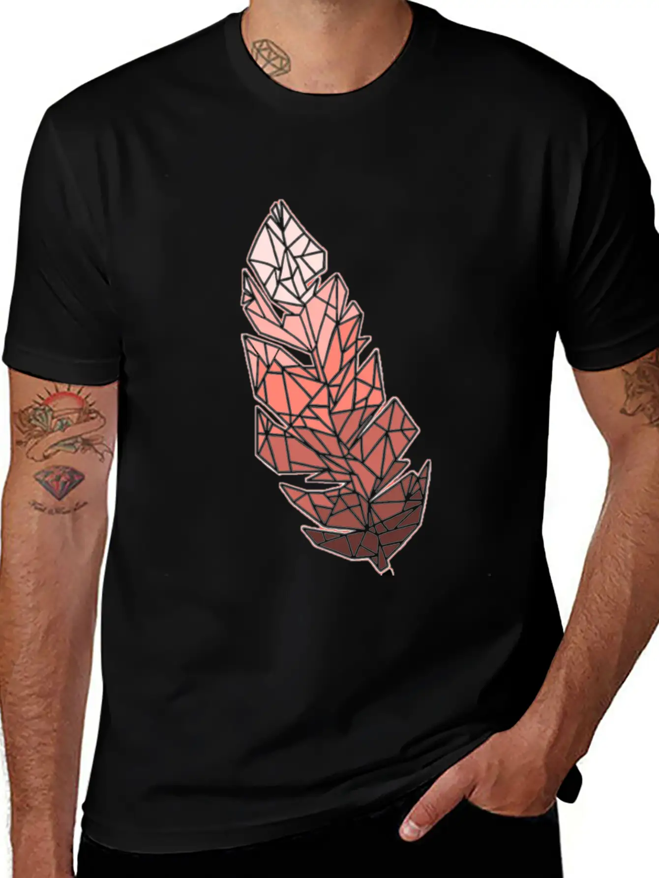 Living Coral Feather Unisex Casual T-Shirt – Clean Design For Daily Comfort
