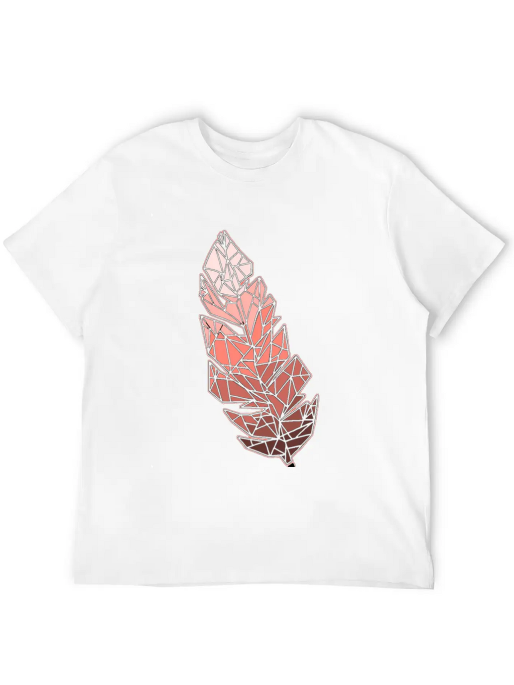 Living Coral Feather Unisex Casual T-Shirt – Clean Design For Daily Comfort