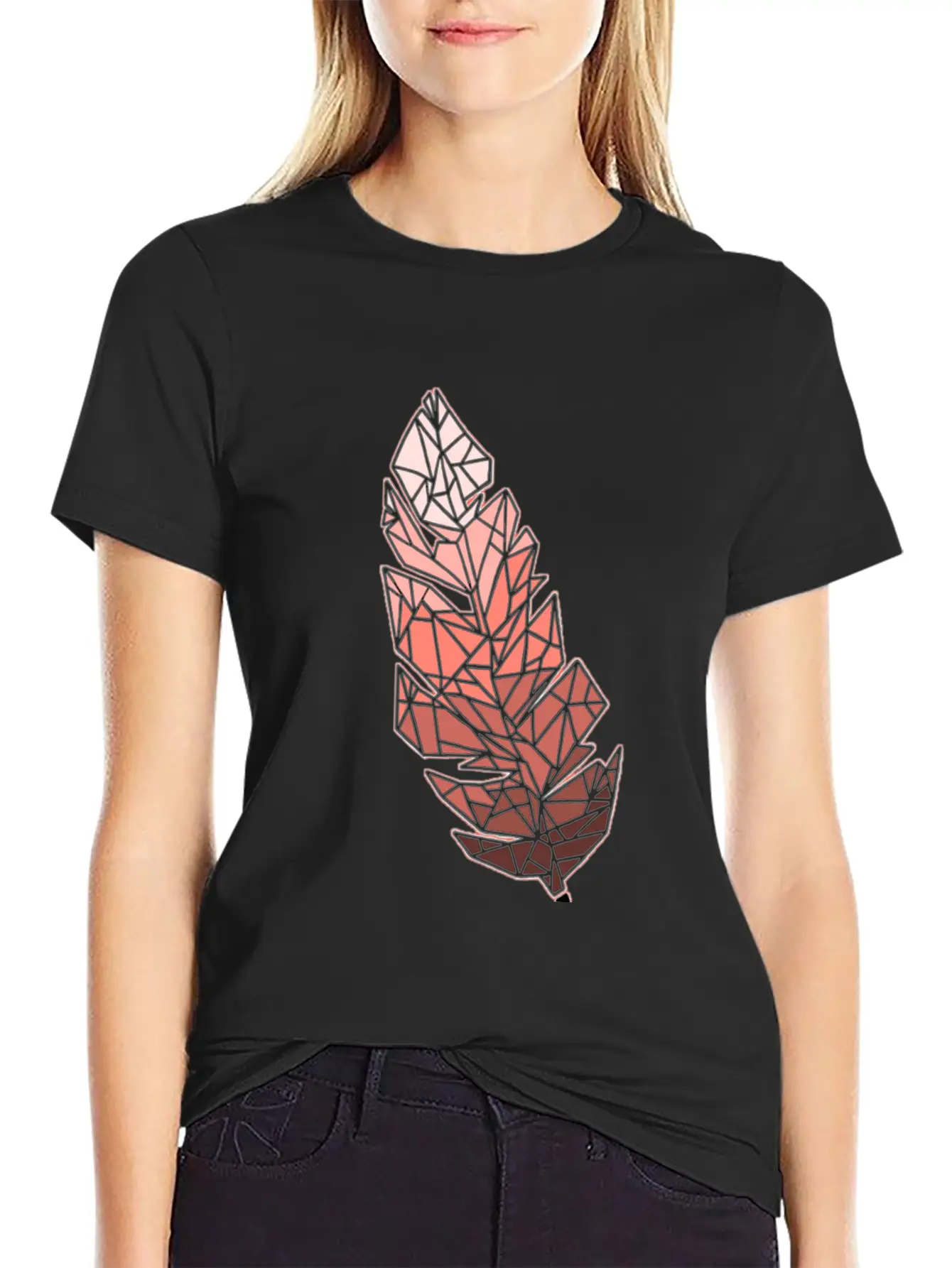 Living Coral Feather Unisex Casual T-Shirt – Clean Design For Daily Comfort