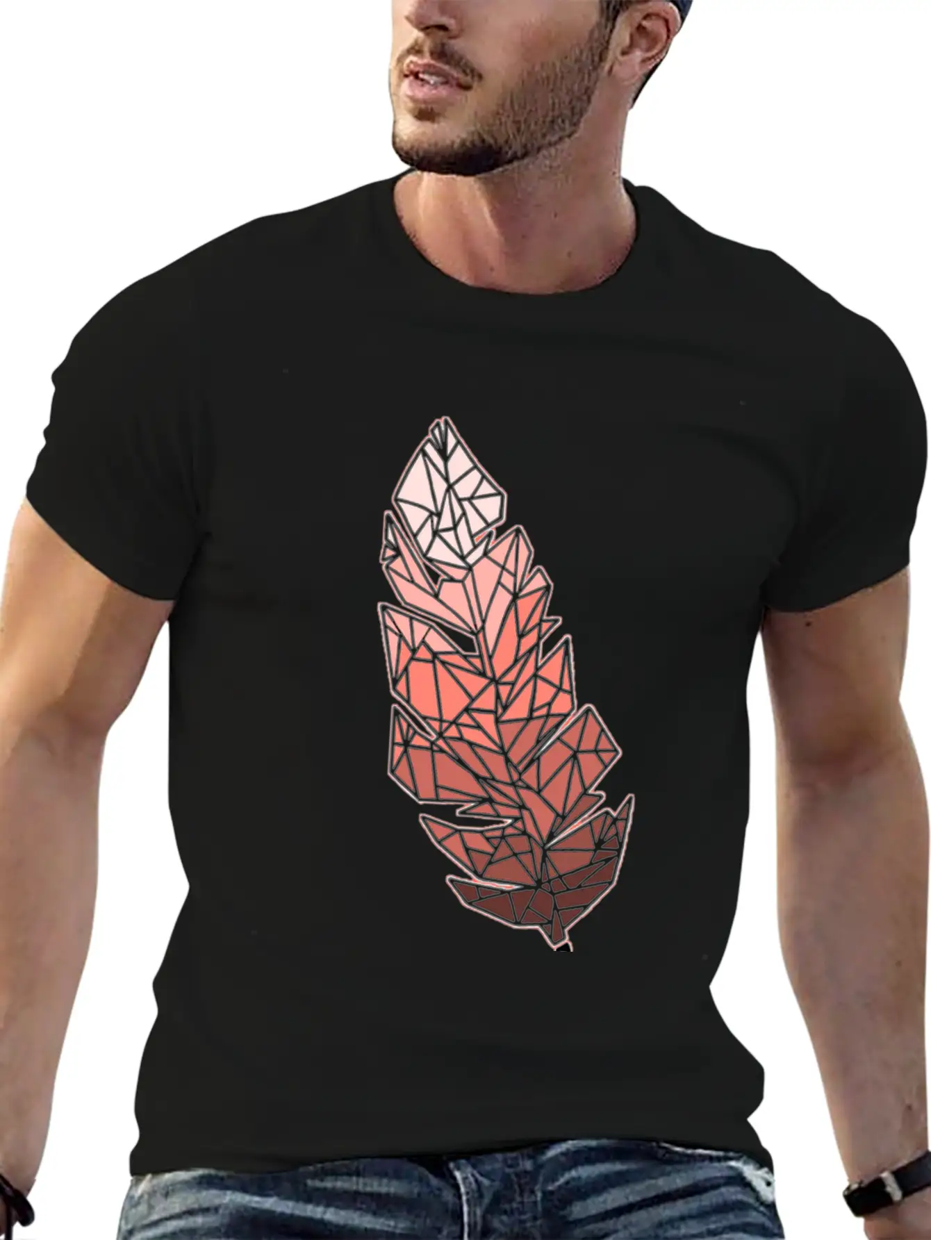 Living Coral Feather Unisex Casual T-Shirt – Clean Design For Daily Comfort