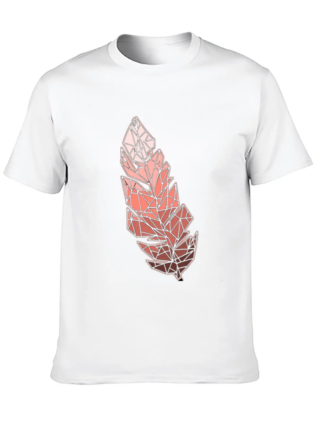 Living Coral Feather Unisex Casual T-Shirt – Clean Design For Daily Comfort