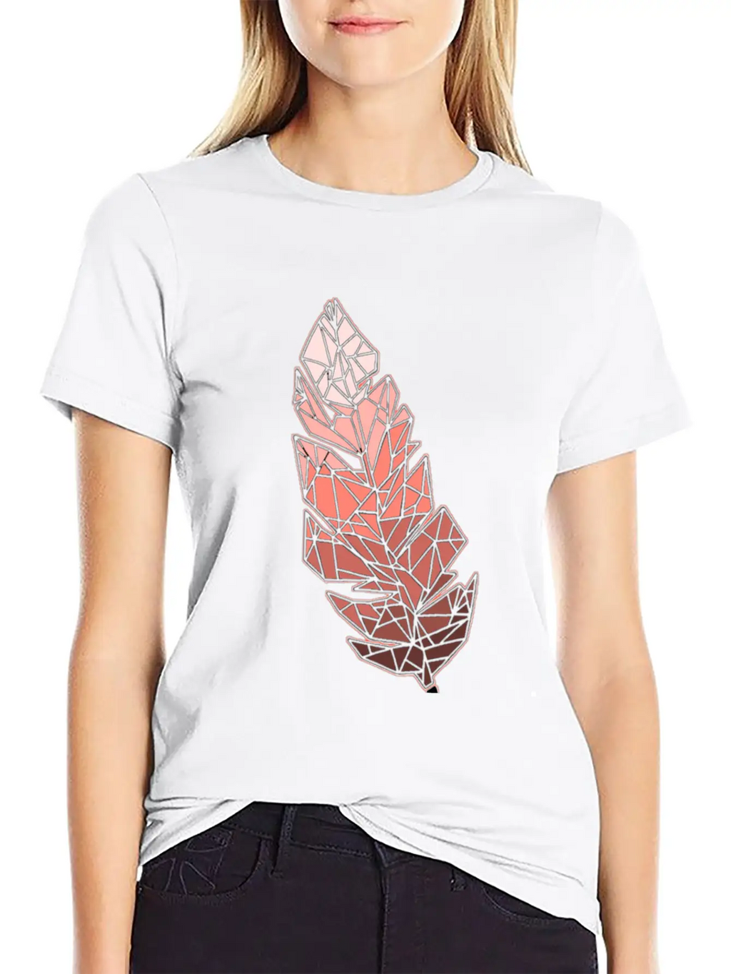 Living Coral Feather Unisex Casual T-Shirt – Clean Design For Daily Comfort
