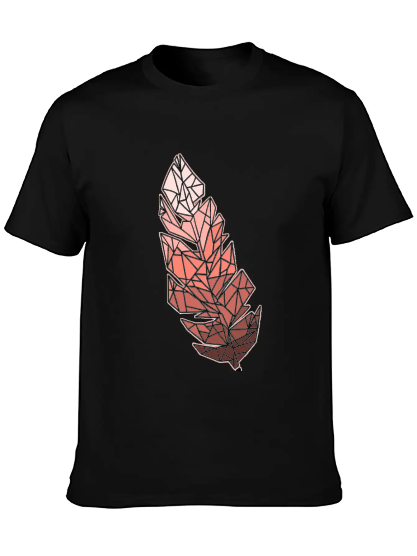 Living Coral Feather Unisex Casual T-Shirt – Clean Design For Daily Comfort