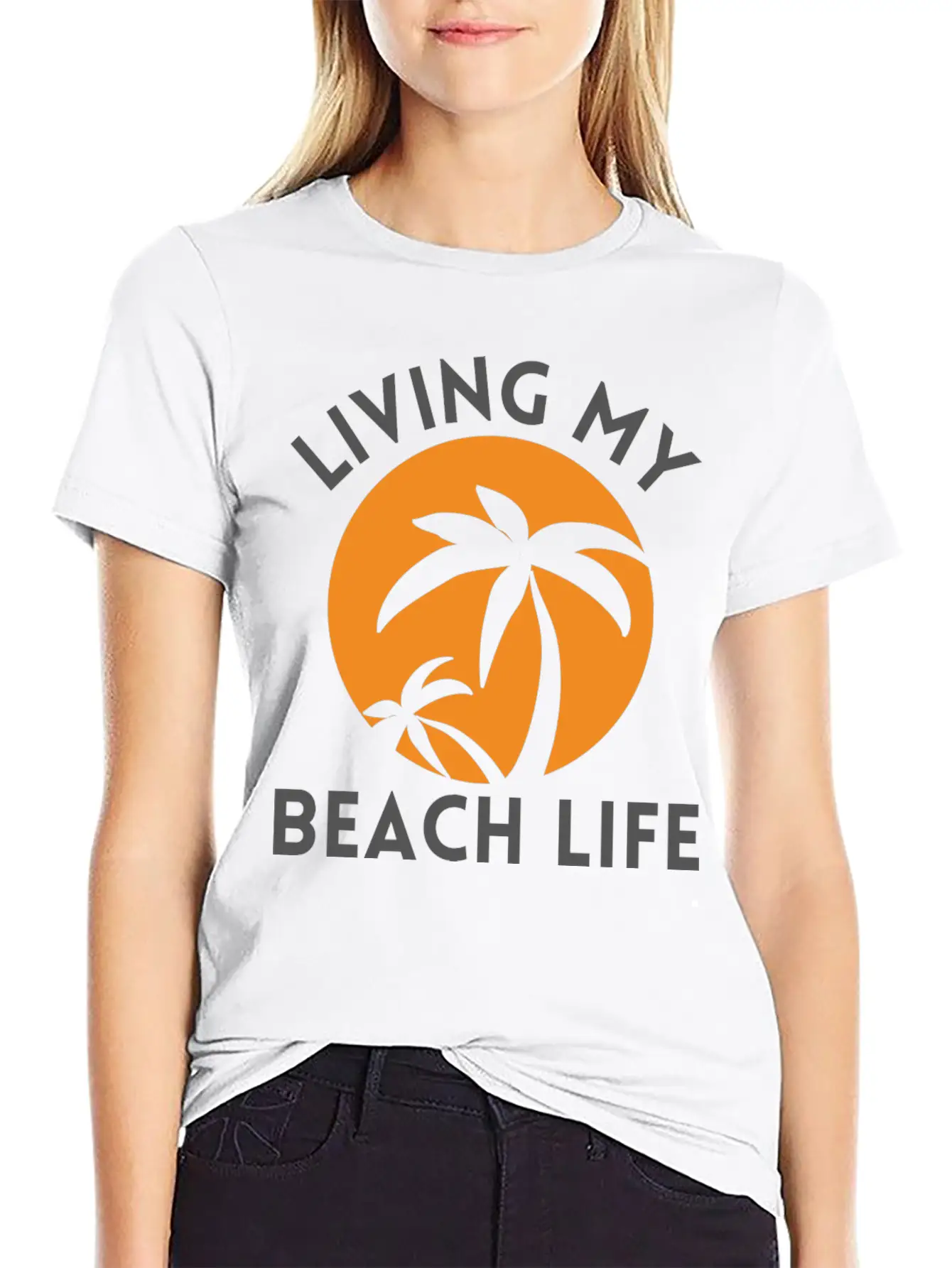 Living My Beach Life - Sunrise Design Timeless Short Sleeve Tee – Comfy And Minimalist Design