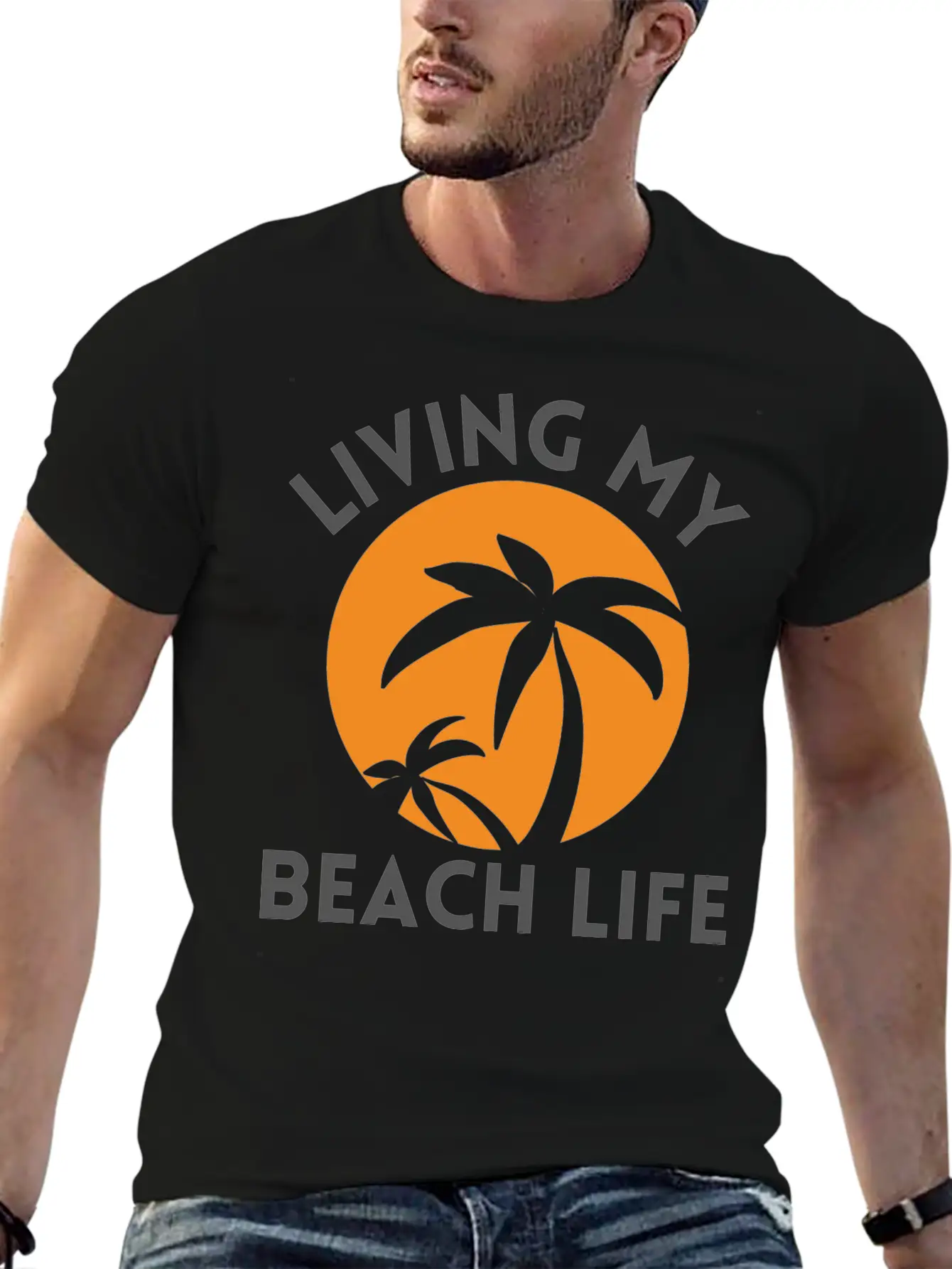 Living My Beach Life - Sunrise Design Timeless Short Sleeve Tee – Comfy And Minimalist Design