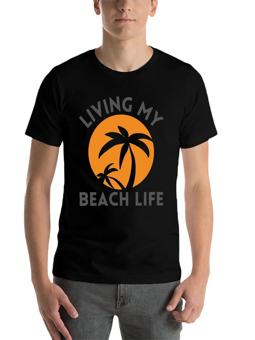 Living My Beach Life - Sunrise Design Timeless Short Sleeve Tee – Comfy And Minimalist Design
