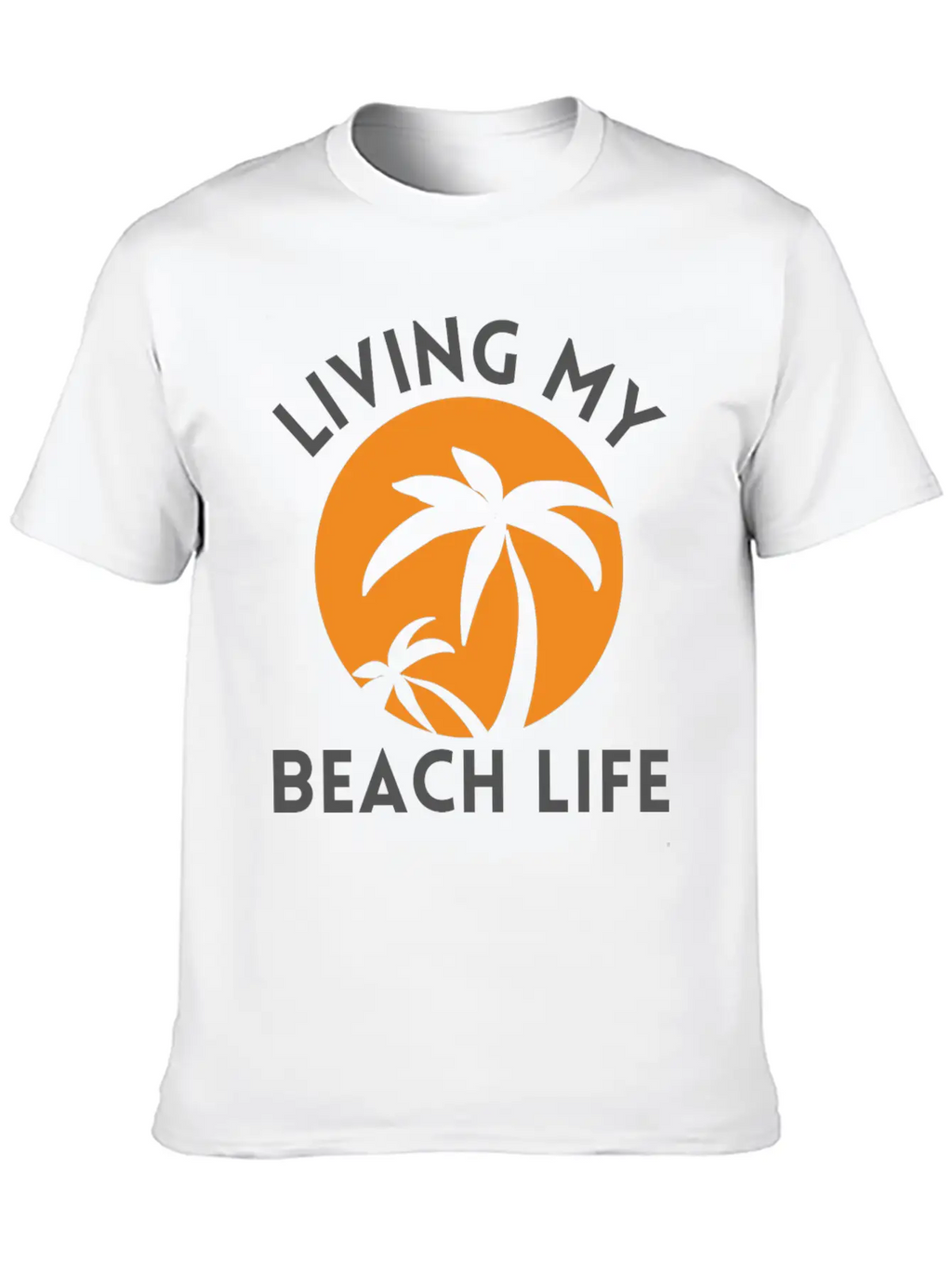 Living My Beach Life - Sunrise Design Timeless Short Sleeve Tee – Comfy And Minimalist Design