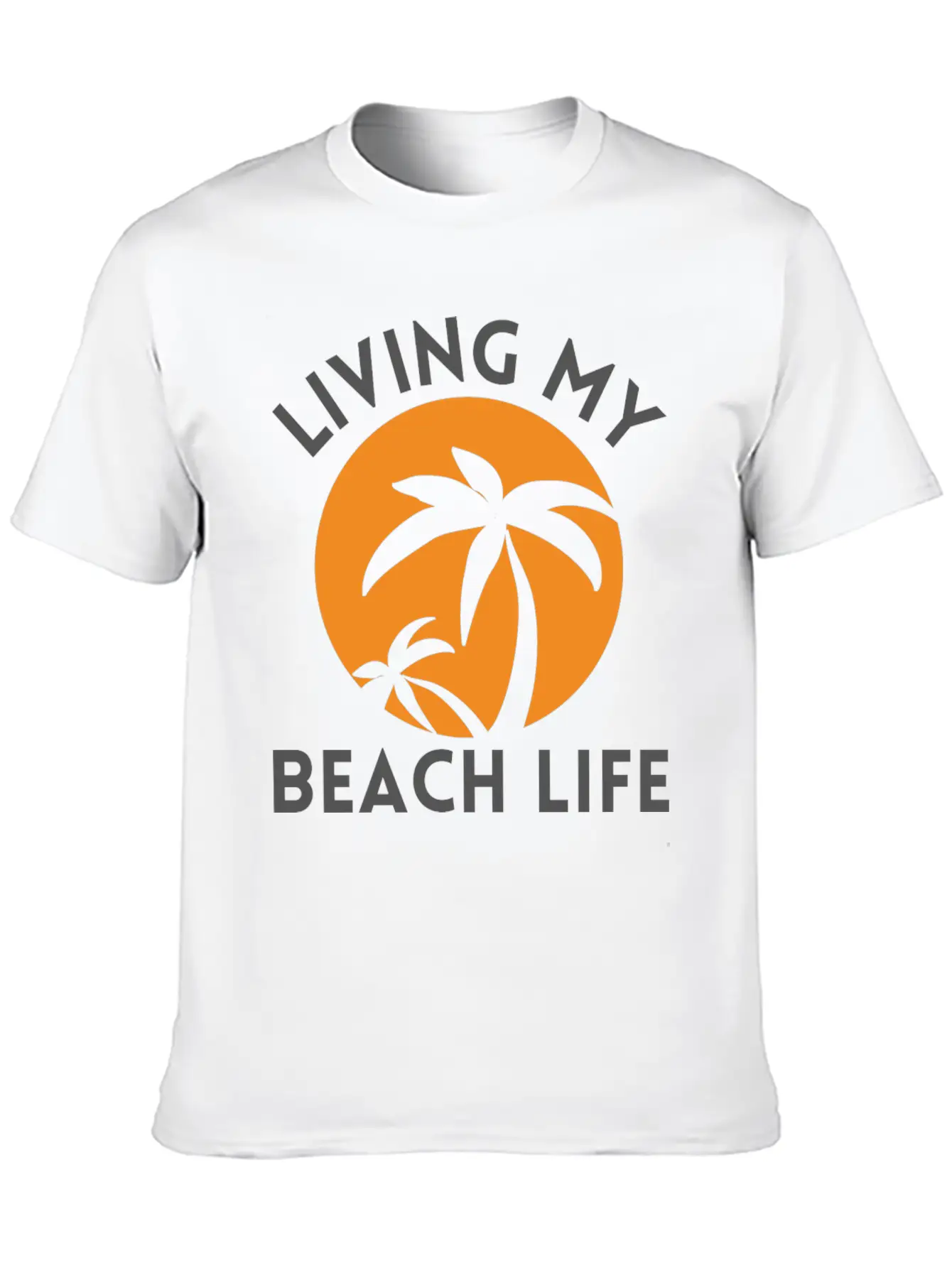 Living My Beach Life - Sunrise Design Timeless Short Sleeve Tee – Comfy And Minimalist Design