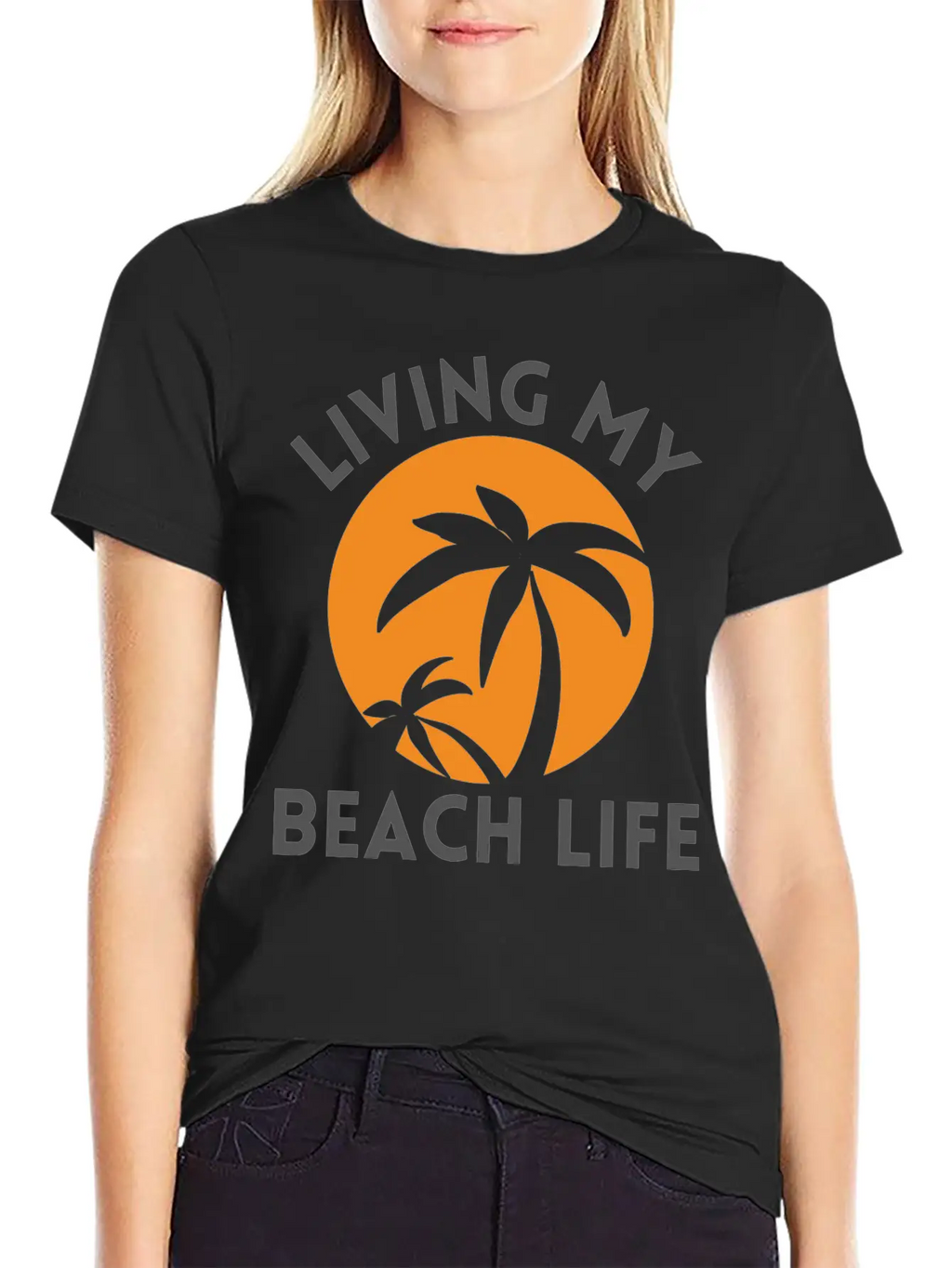 Living My Beach Life - Sunrise Design Timeless Short Sleeve Tee – Comfy And Minimalist Design