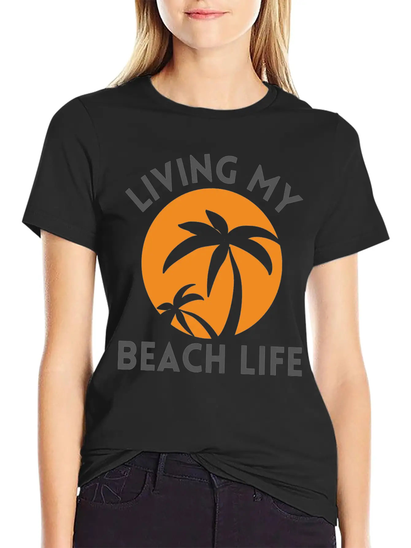 Living My Beach Life - Sunrise Design Timeless Short Sleeve Tee – Comfy And Minimalist Design