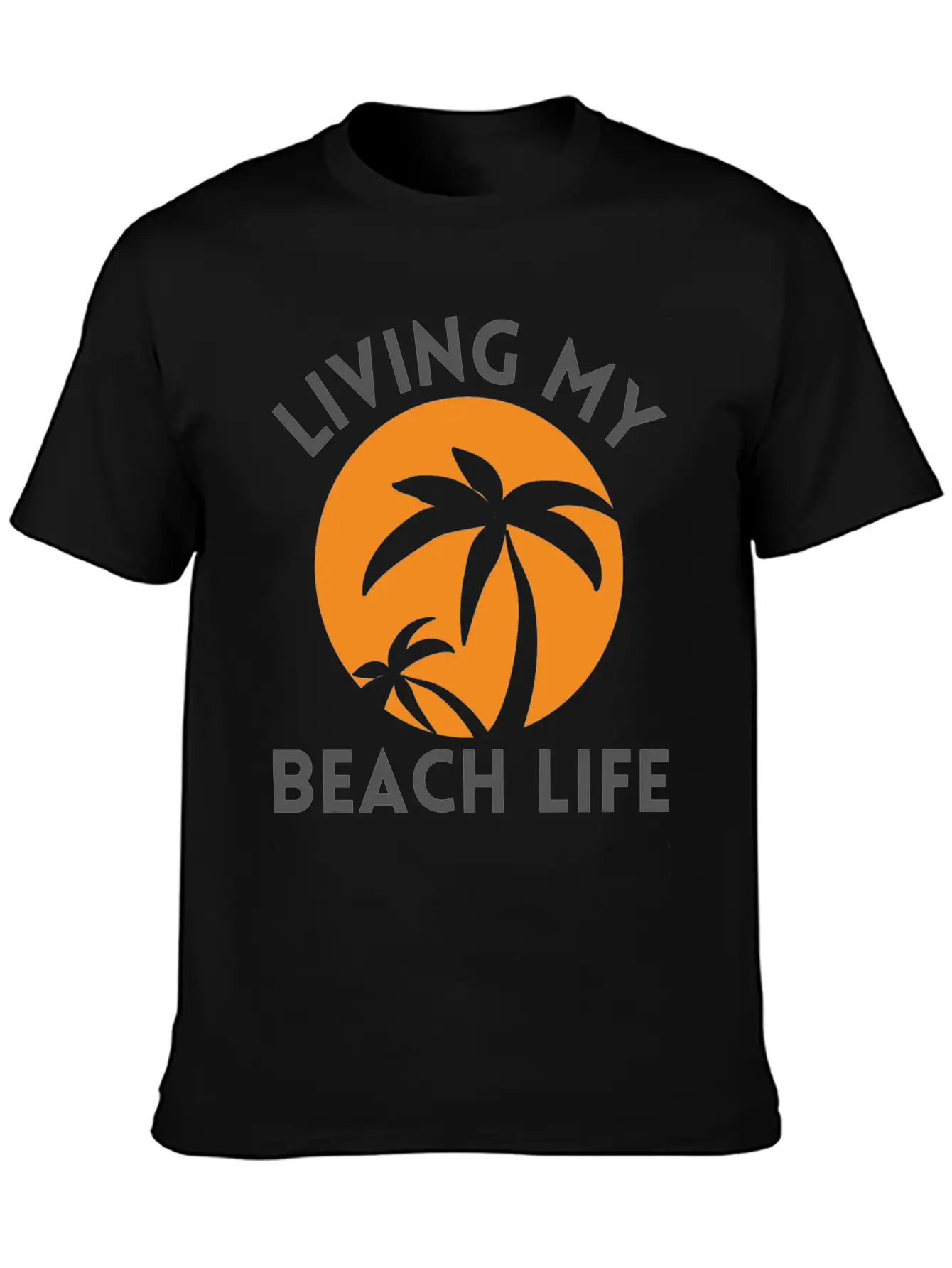 Living My Beach Life - Sunrise Design Timeless Short Sleeve Tee – Comfy And Minimalist Design
