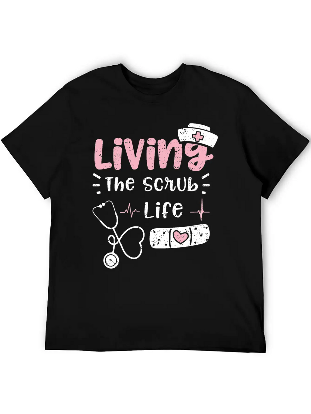 Living The Scrub Life - Nurse Breathable Soft Cotton T-Shirt – Timeless Casual Look