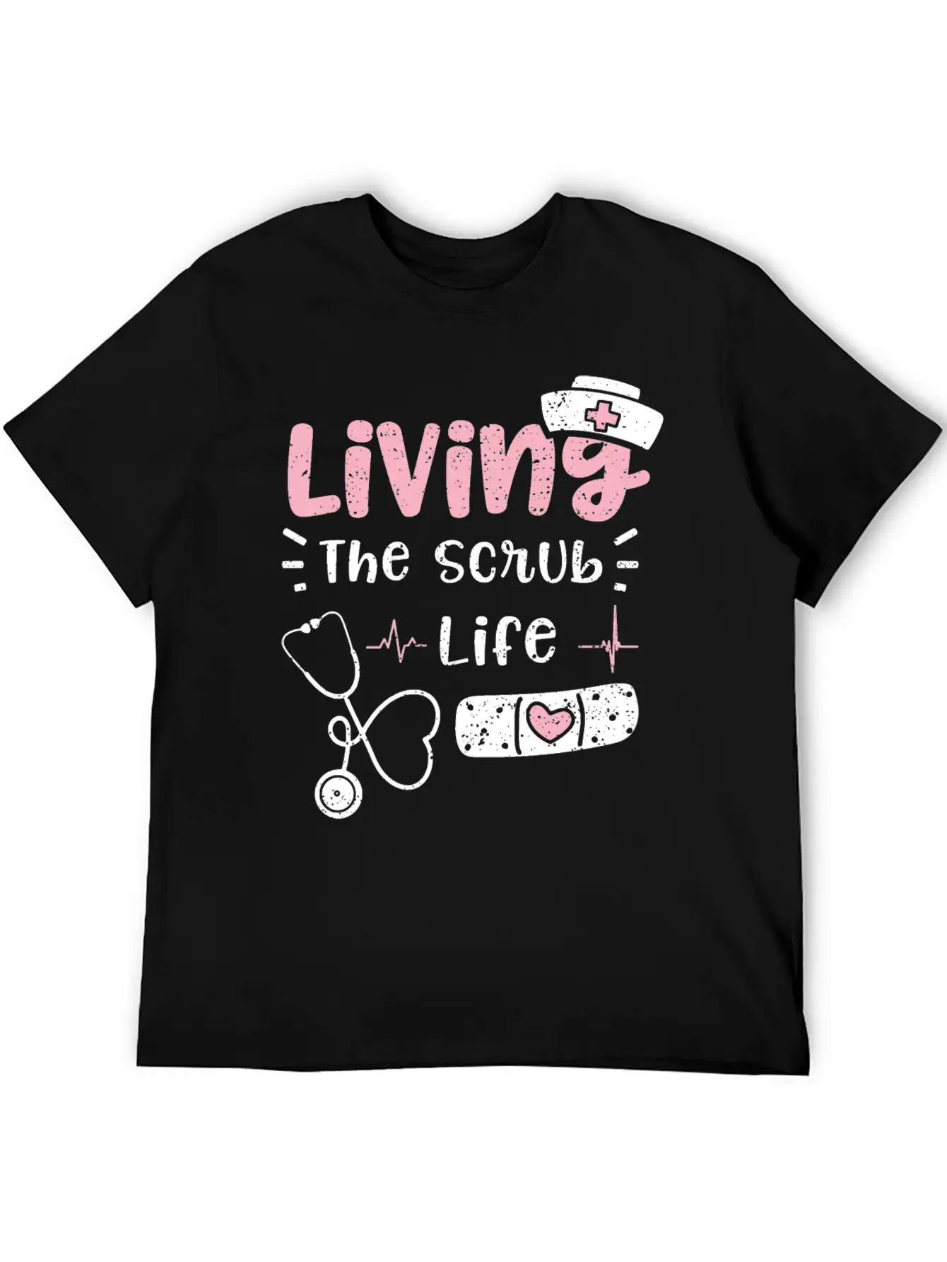 Living The Scrub Life - Nurse Breathable Soft Cotton T-Shirt – Timeless Casual Look