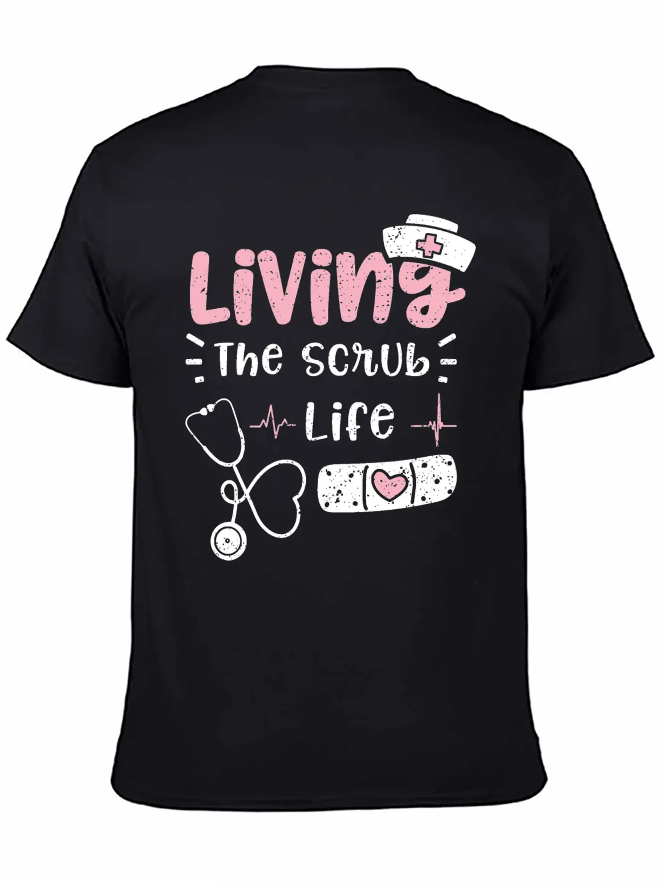 Living The Scrub Life - Nurse Breathable Soft Cotton T-Shirt – Timeless Casual Look