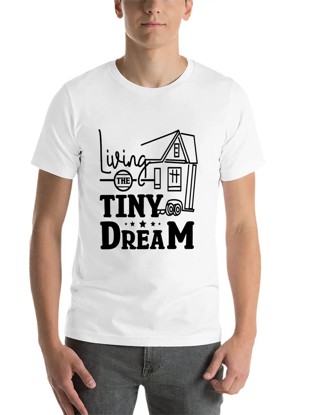 Living The Tiny House Dream Classic Cotton Tee – Unisex Comfort For Any Season