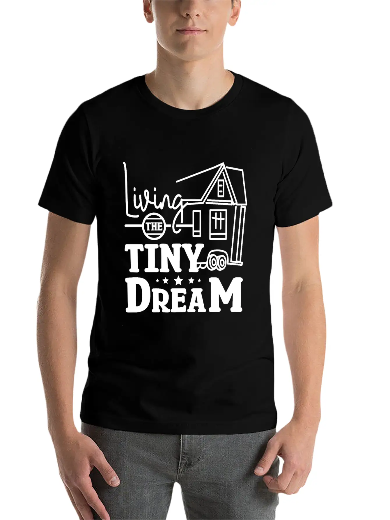Living The Tiny House Dream Classic Cotton Tee – Unisex Comfort For Any Season