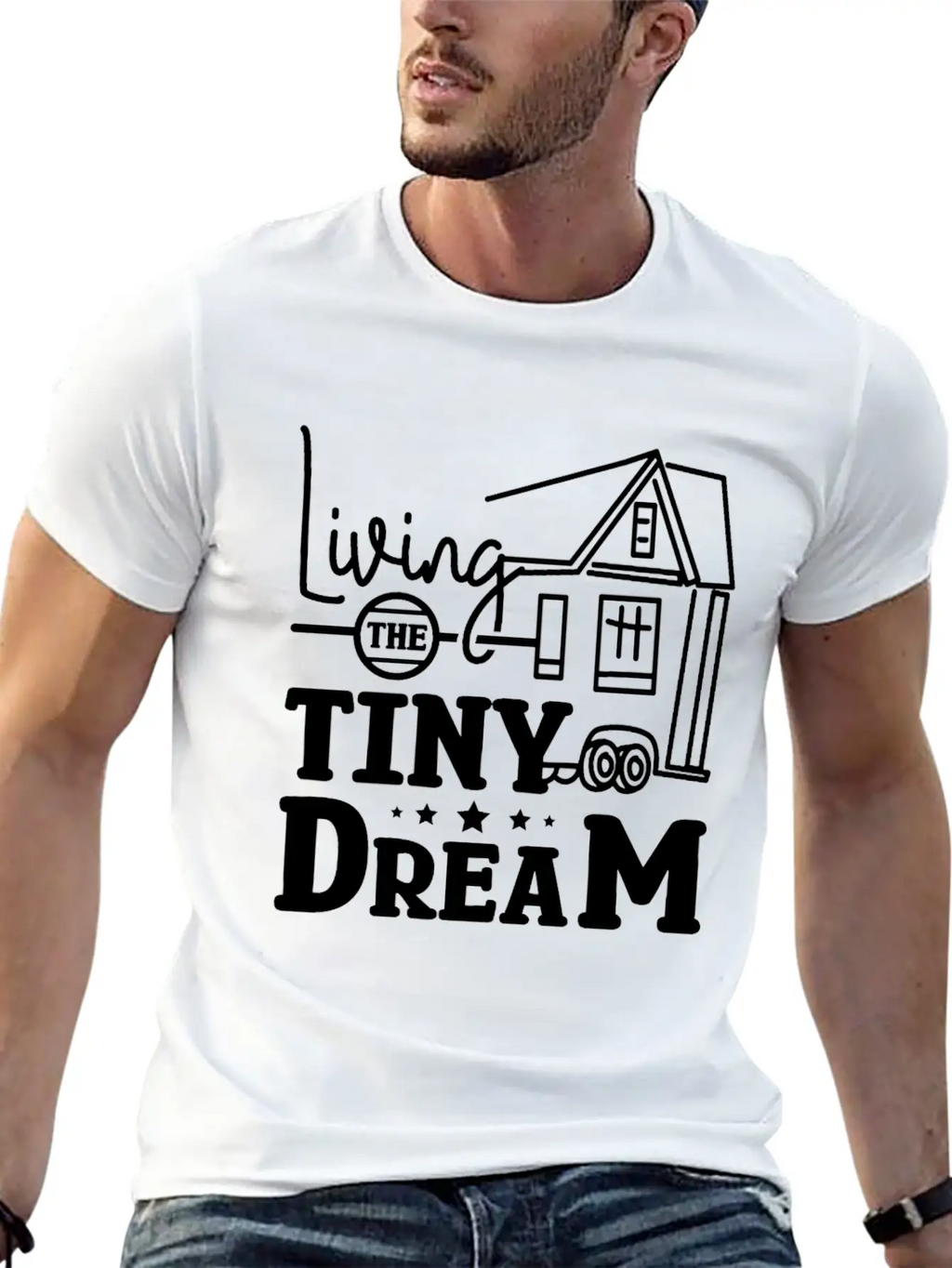 Living The Tiny House Dream Classic Cotton Tee – Unisex Comfort For Any Season