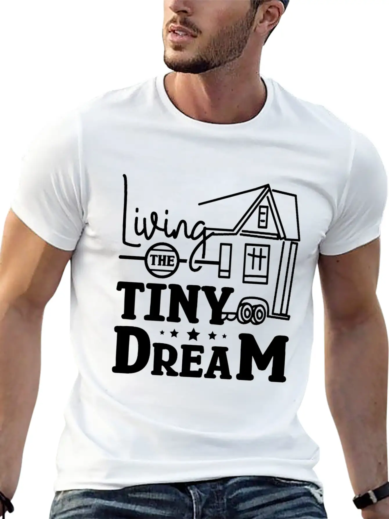 Living The Tiny House Dream Classic Cotton Tee – Unisex Comfort For Any Season