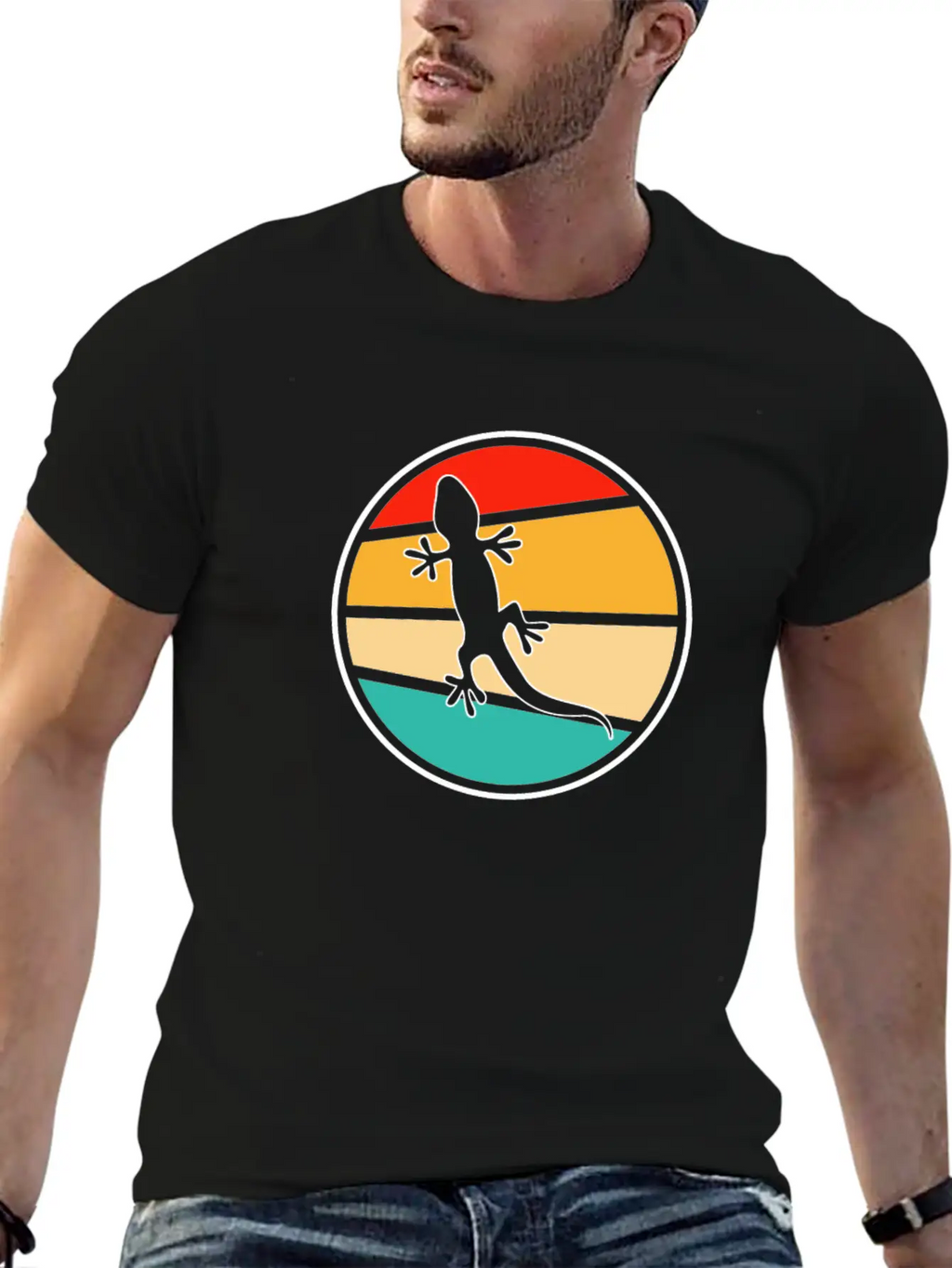 Lizard Retro Classic Cotton Tee – Unisex Comfort For Any Season