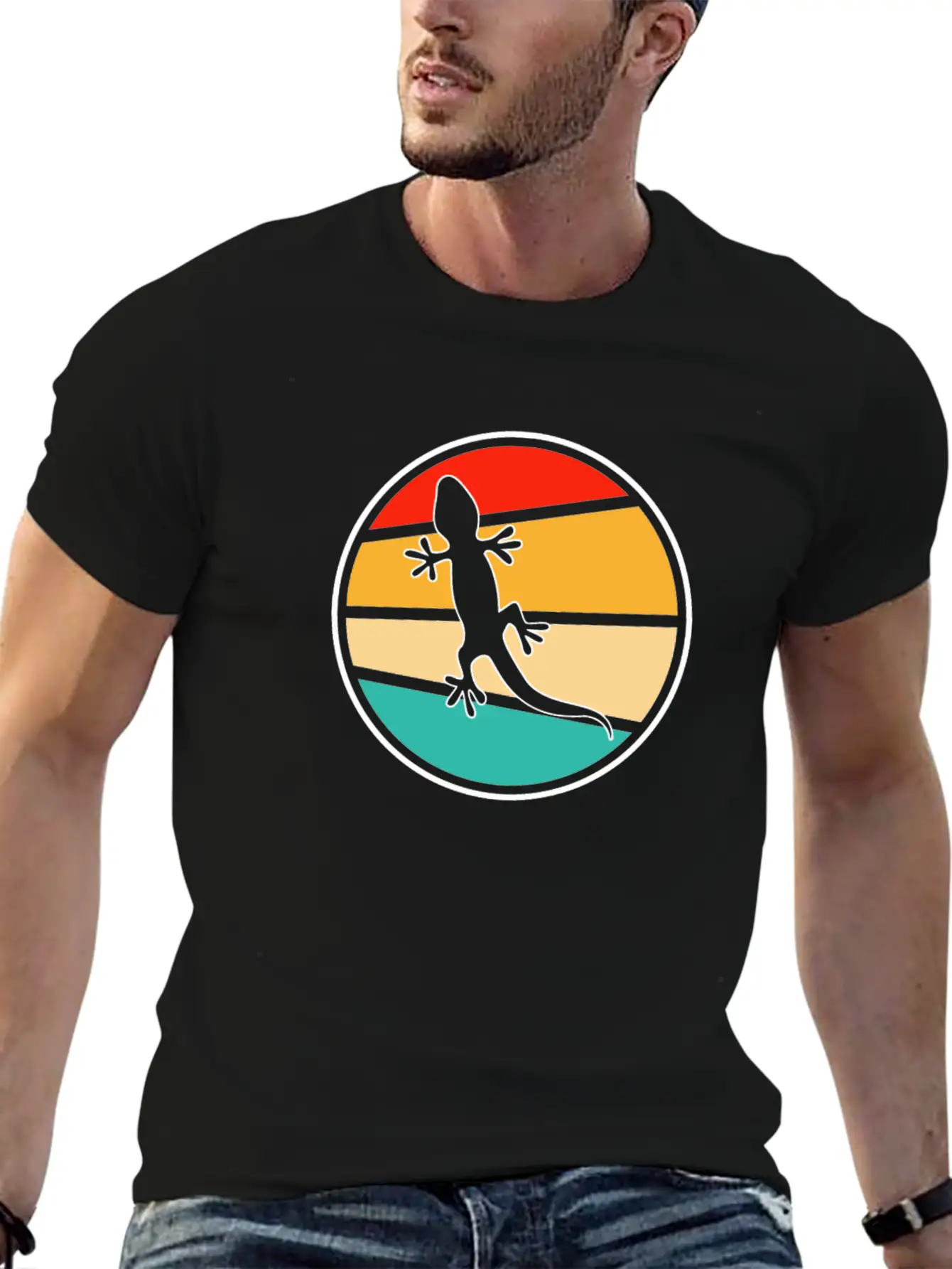Lizard Retro Classic Cotton Tee – Unisex Comfort For Any Season