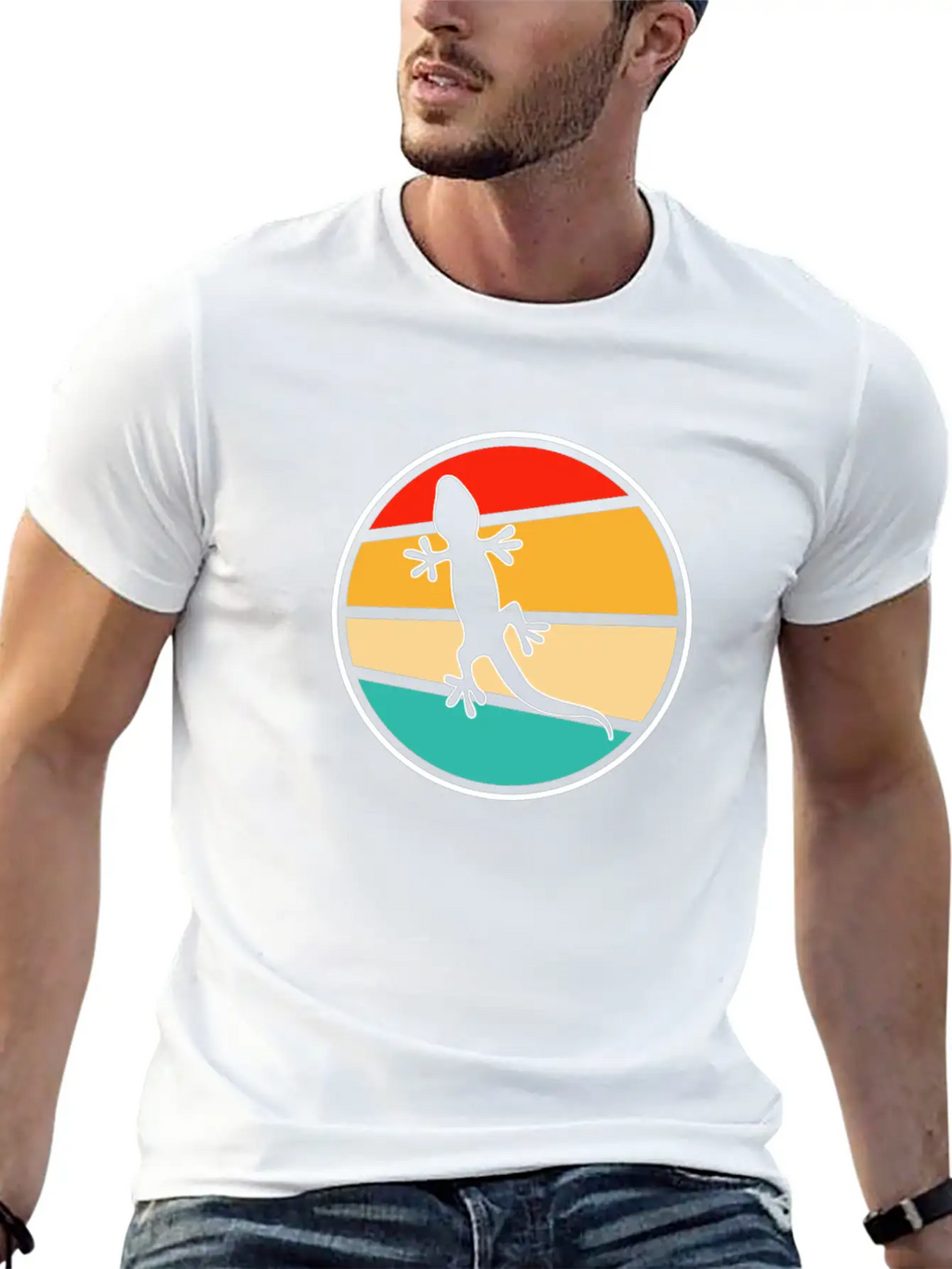 Lizard Retro Classic Cotton Tee – Unisex Comfort For Any Season