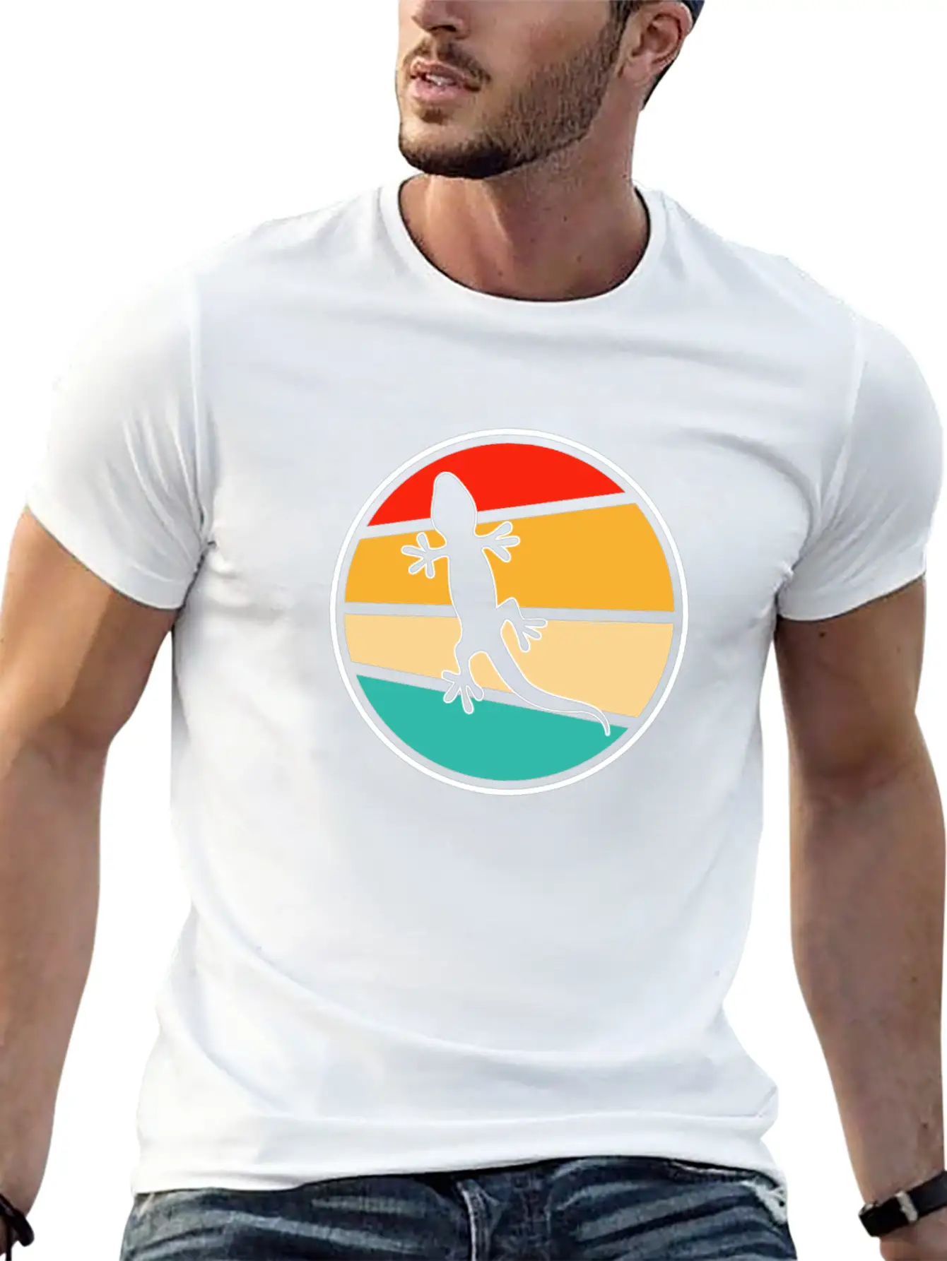 Lizard Retro Classic Cotton Tee – Unisex Comfort For Any Season