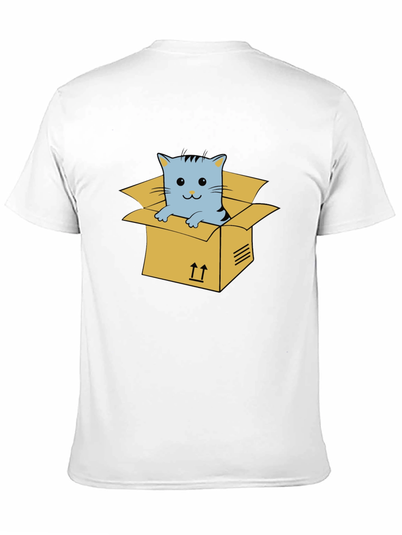 Cat in a Box Graphic Tee - Unisex Black T-Shirt