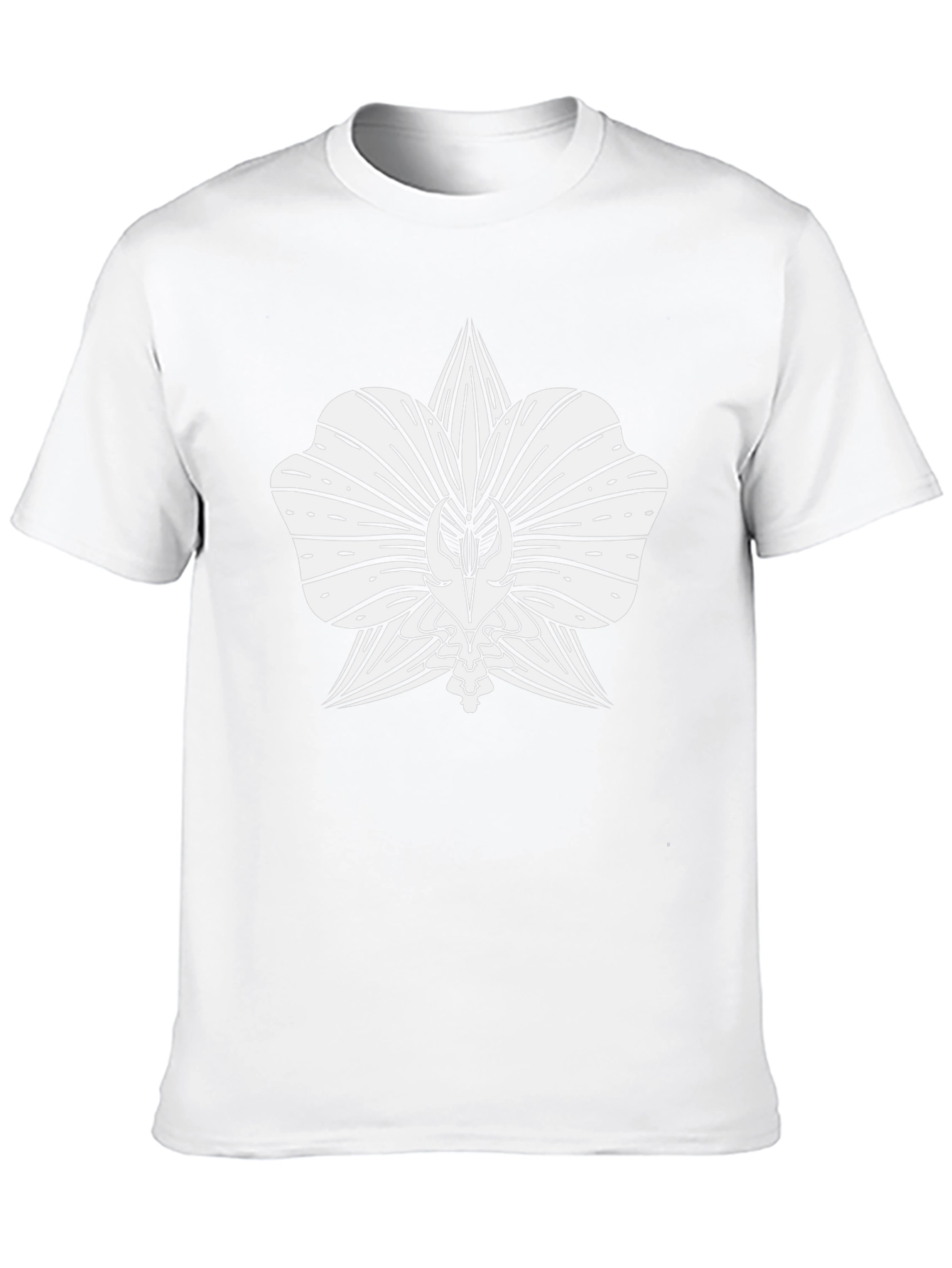Orchid Graphic Tee - Black Cotton Comfort
