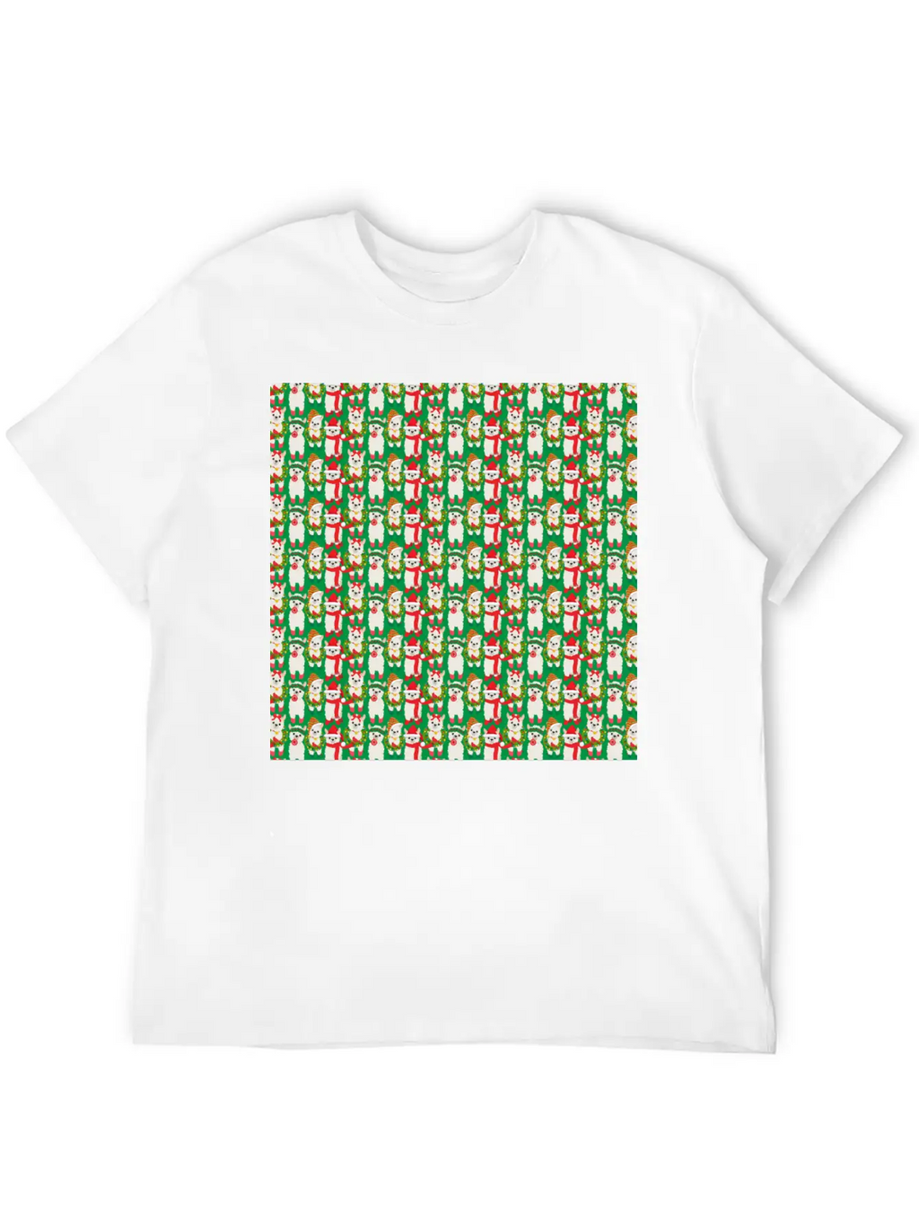 Llama Christmas Pattern For Desert Kids Timeless Short Sleeve Tee – Comfy And Minimalist Design