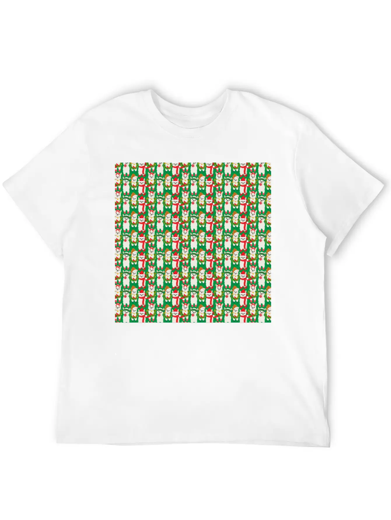 Llama Christmas Pattern For Desert Kids Timeless Short Sleeve Tee – Comfy And Minimalist Design