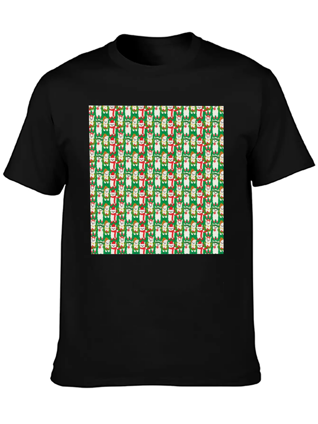 Llama Christmas Pattern For Desert Kids Timeless Short Sleeve Tee – Comfy And Minimalist Design