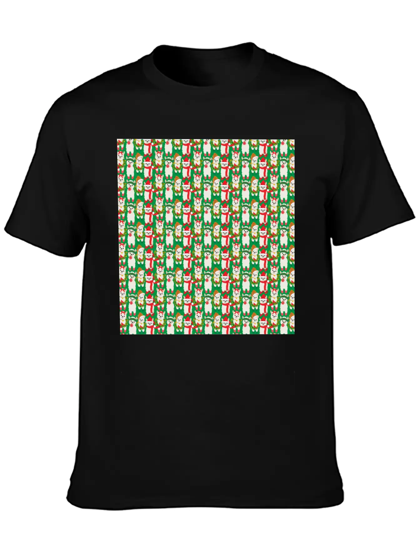 Llama Christmas Pattern For Desert Kids Timeless Short Sleeve Tee – Comfy And Minimalist Design