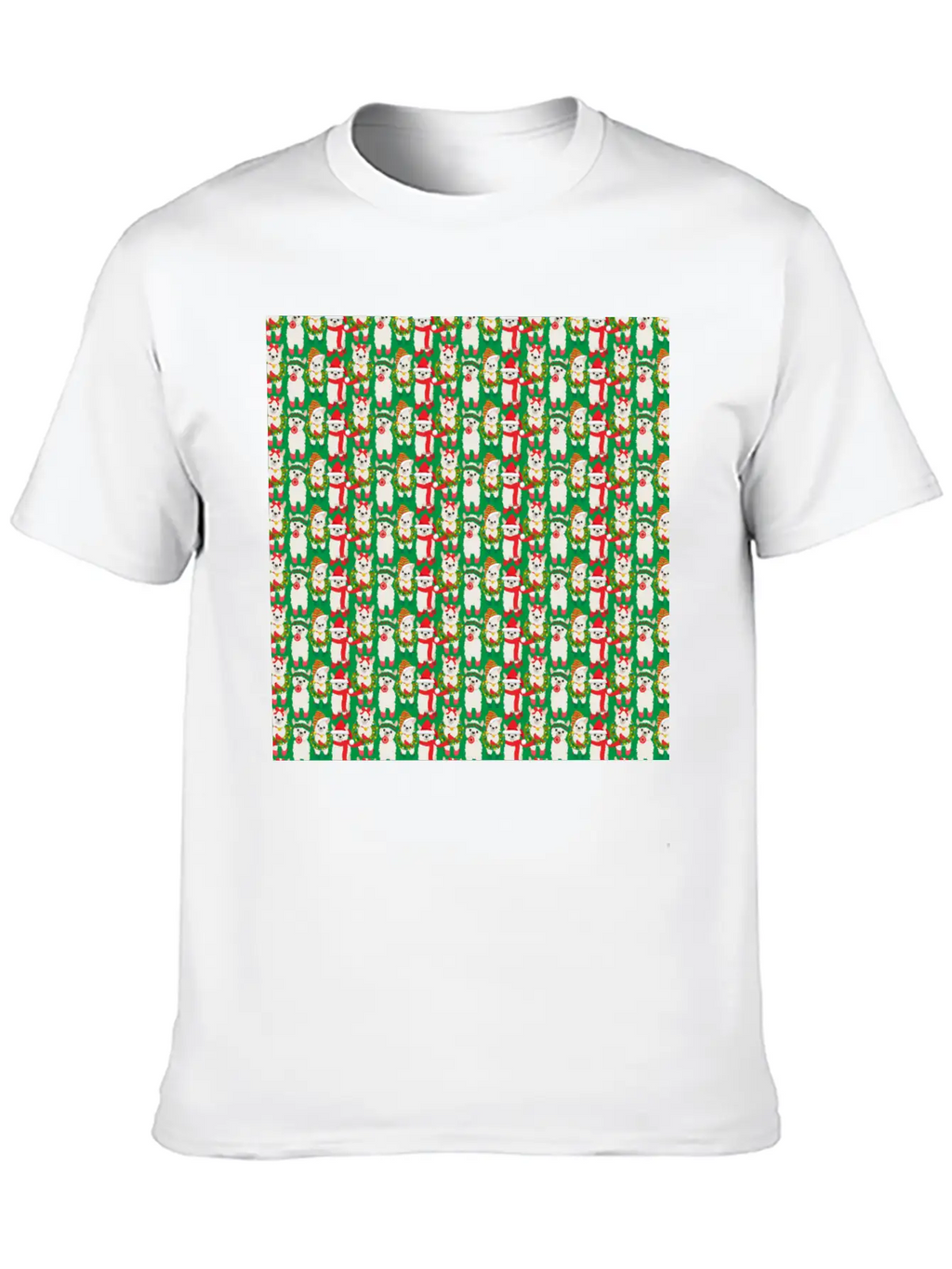 Llama Christmas Pattern For Desert Kids Timeless Short Sleeve Tee – Comfy And Minimalist Design
