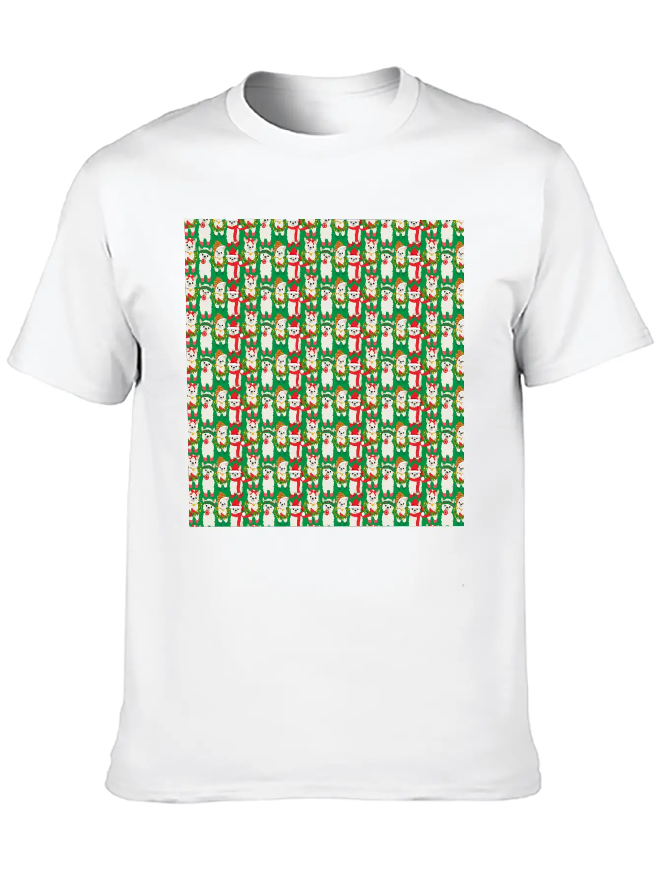 Llama Christmas Pattern For Desert Kids Timeless Short Sleeve Tee – Comfy And Minimalist Design