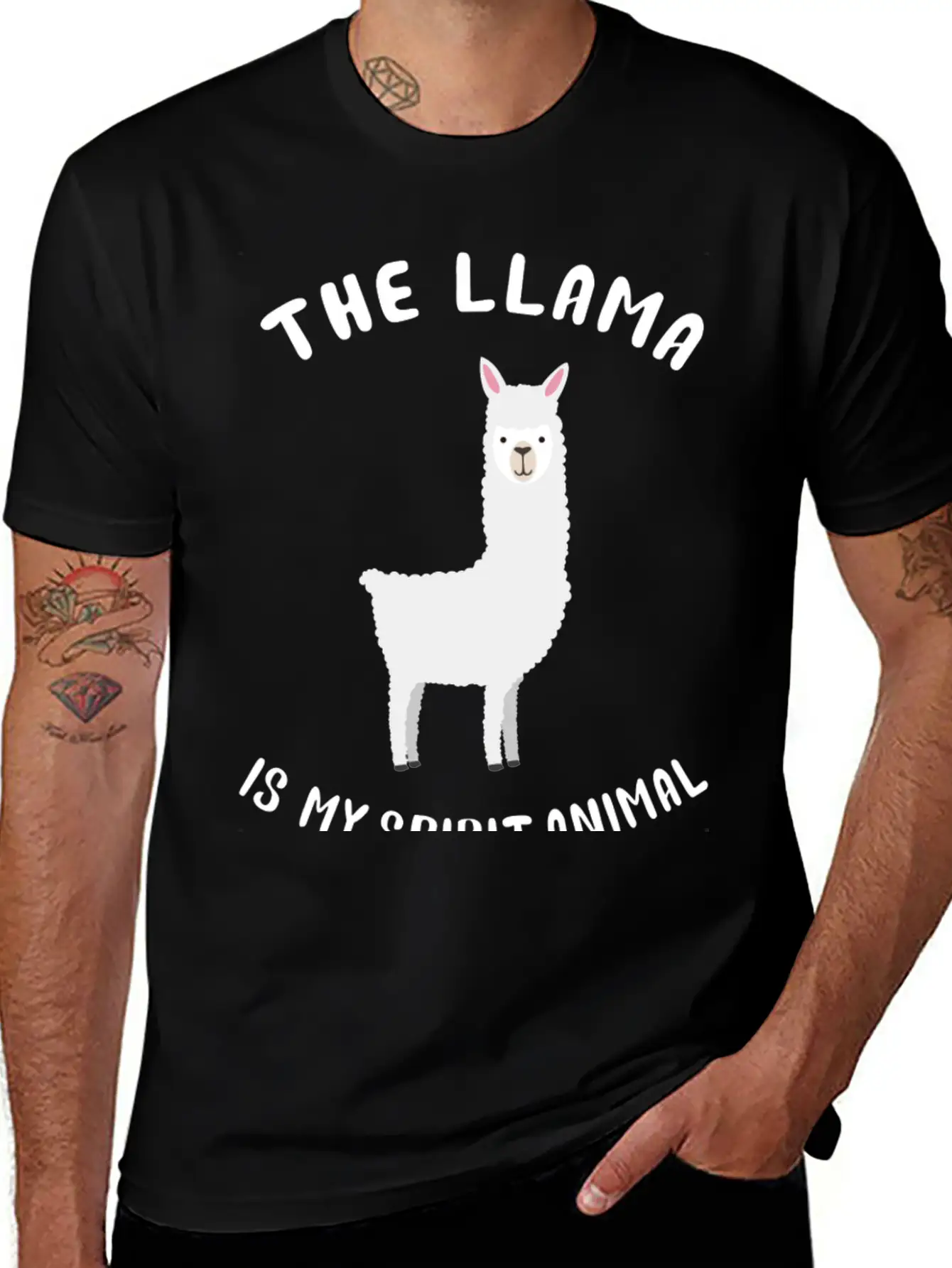 Llama Is My Spirit Animal Modern Fit Casual T-Shirt – Clean And Versatile Design