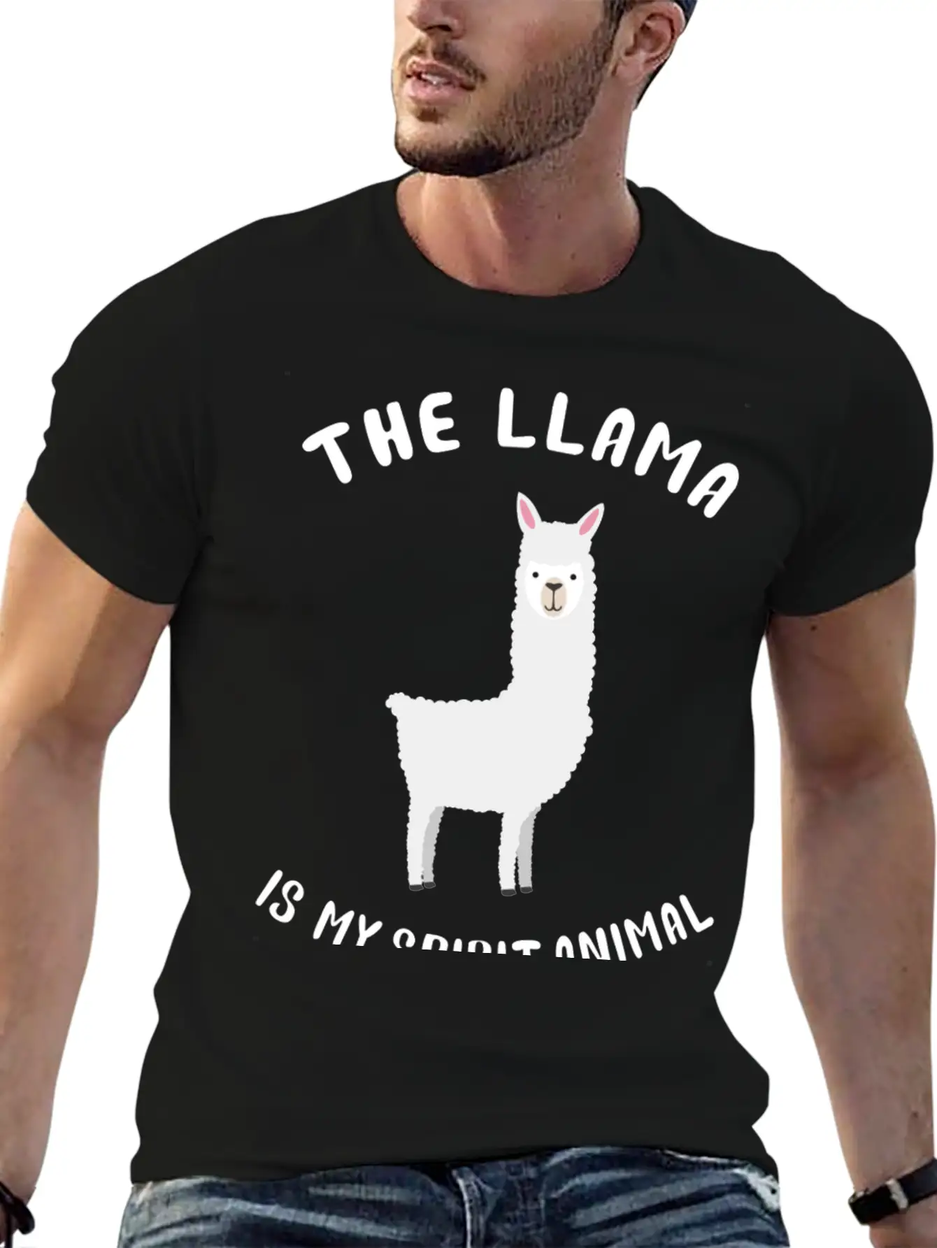 Llama Is My Spirit Animal Modern Fit Casual T-Shirt – Clean And Versatile Design