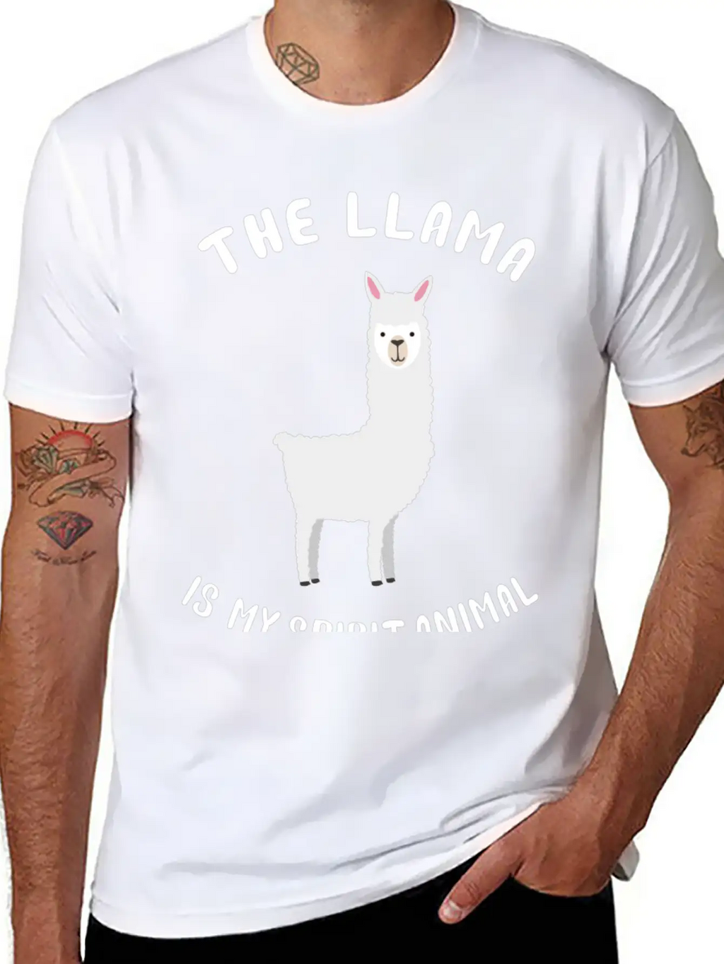 Llama Is My Spirit Animal Modern Fit Casual T-Shirt – Clean And Versatile Design