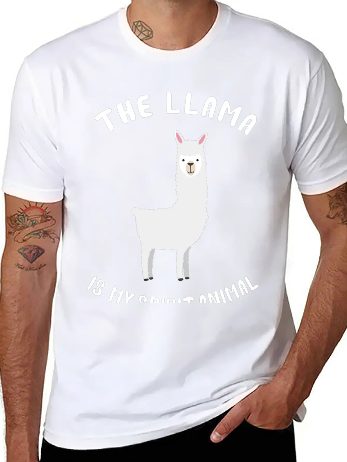 Llama Is My Spirit Animal Modern Fit Casual T-Shirt – Clean And Versatile Design