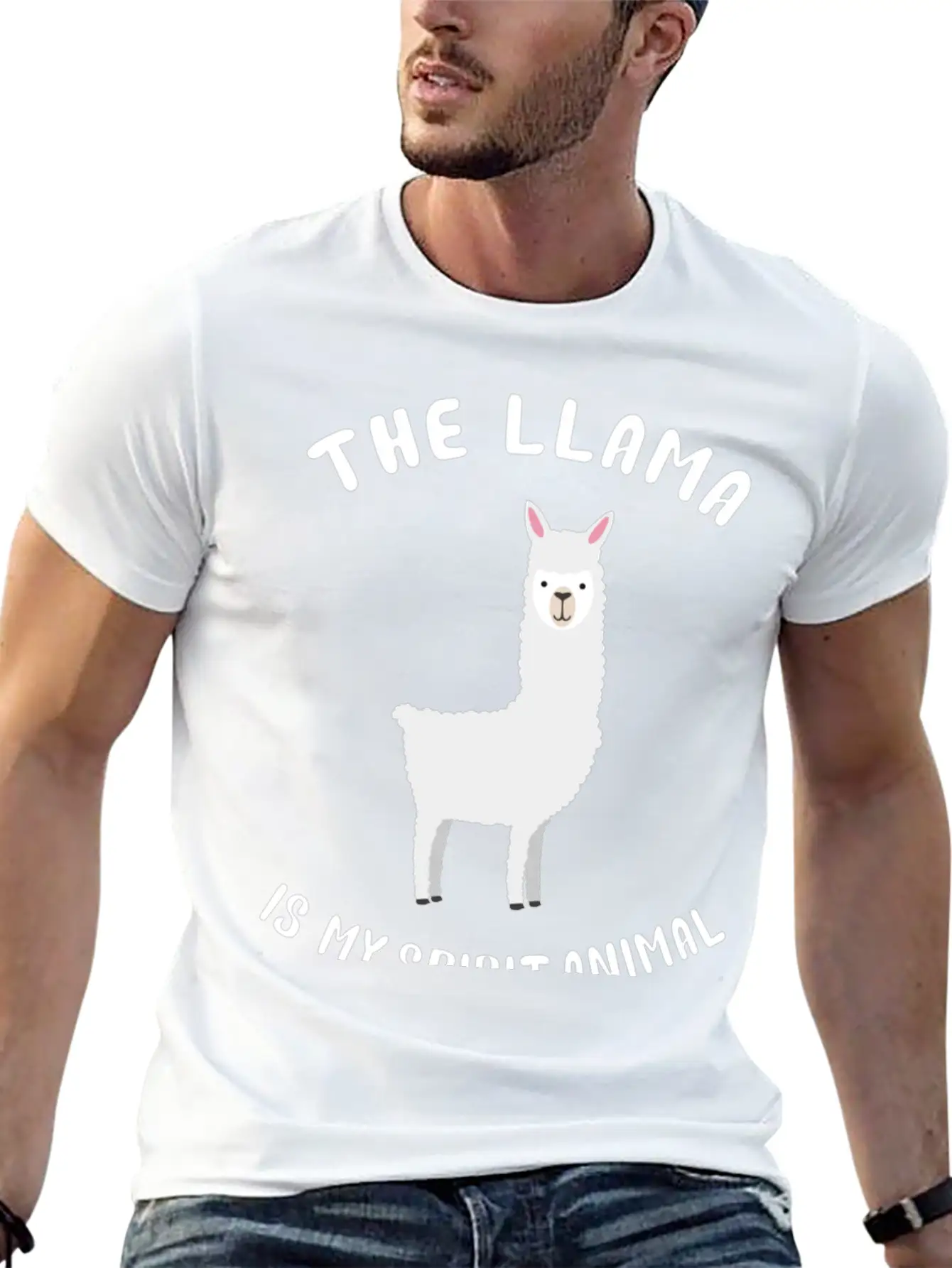 Llama Is My Spirit Animal Modern Fit Casual T-Shirt – Clean And Versatile Design