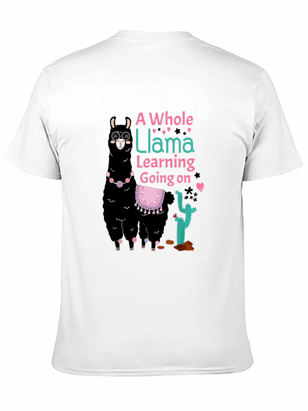 Llama Shirt A Whole Llama Learning Going On Teache Relaxed Everyday Tee – Lightweight And Durable Cotton