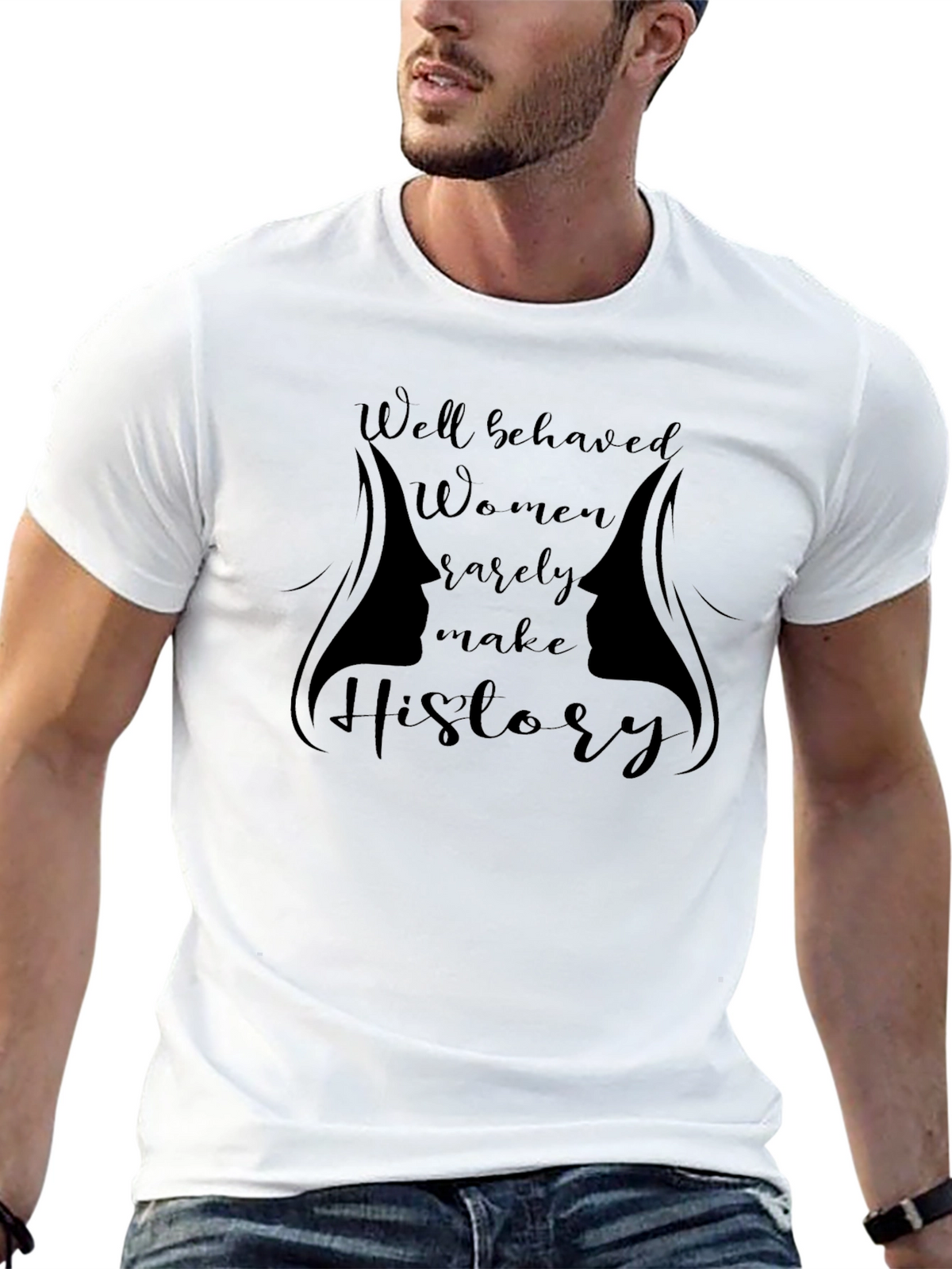 Well Behaved Women History T-Shirt - Black Cotton Tee